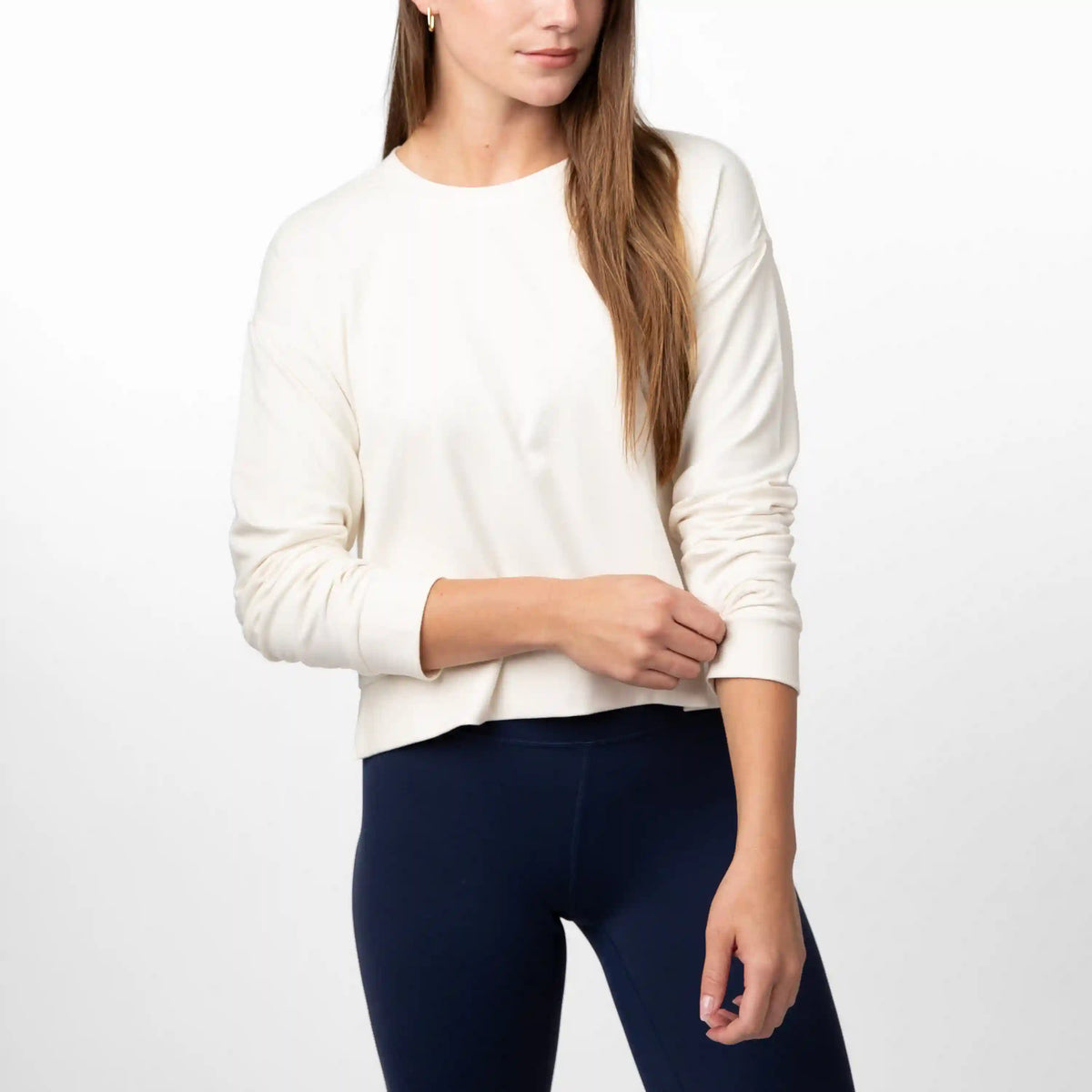 Tempo Crewneck | Heather - Ivory/Parchment White