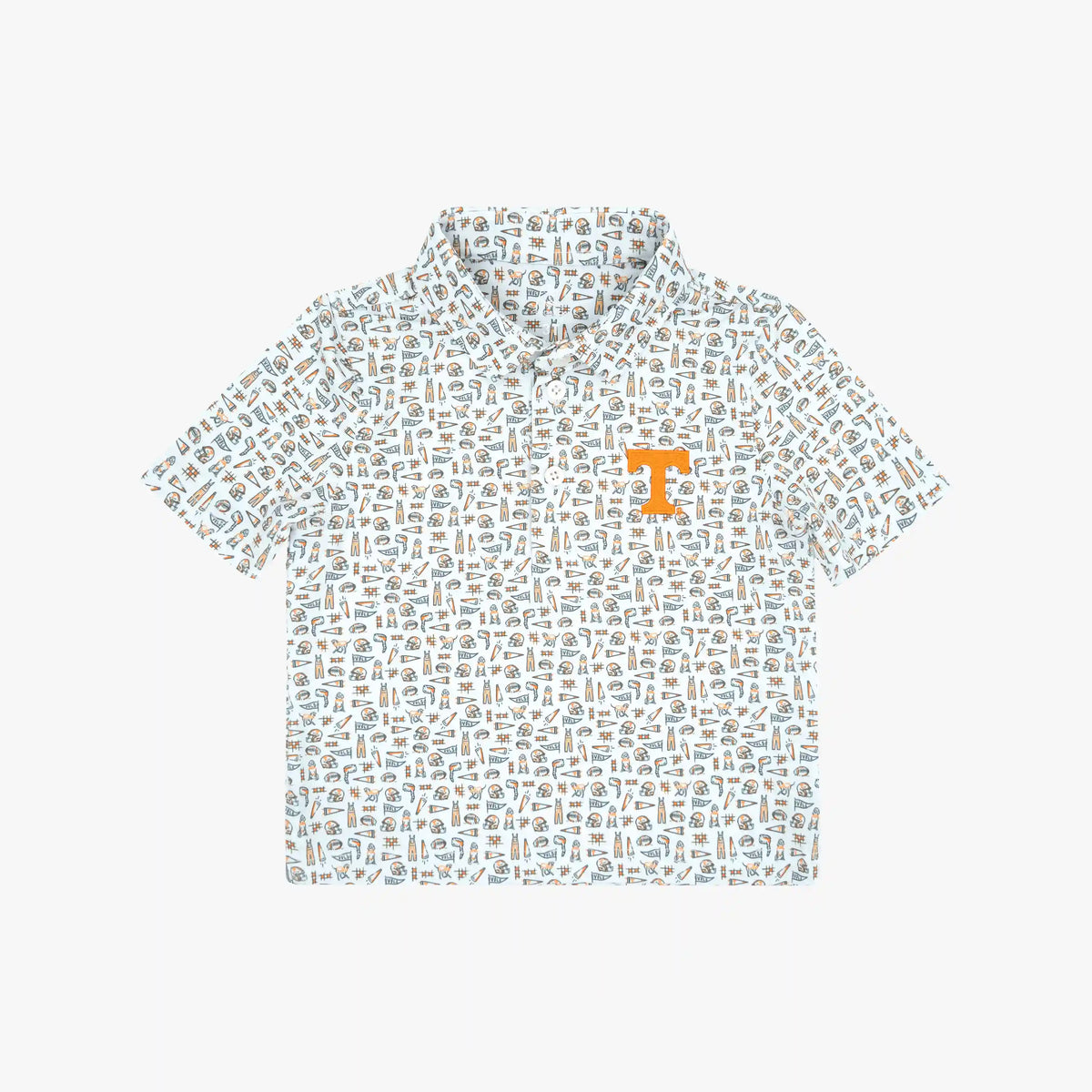 The Lil' Tennessee Gameday 2.0 | Collegiate Polo | The Tennessee Gameday 2.0 - White/Charcoal Grey - 1