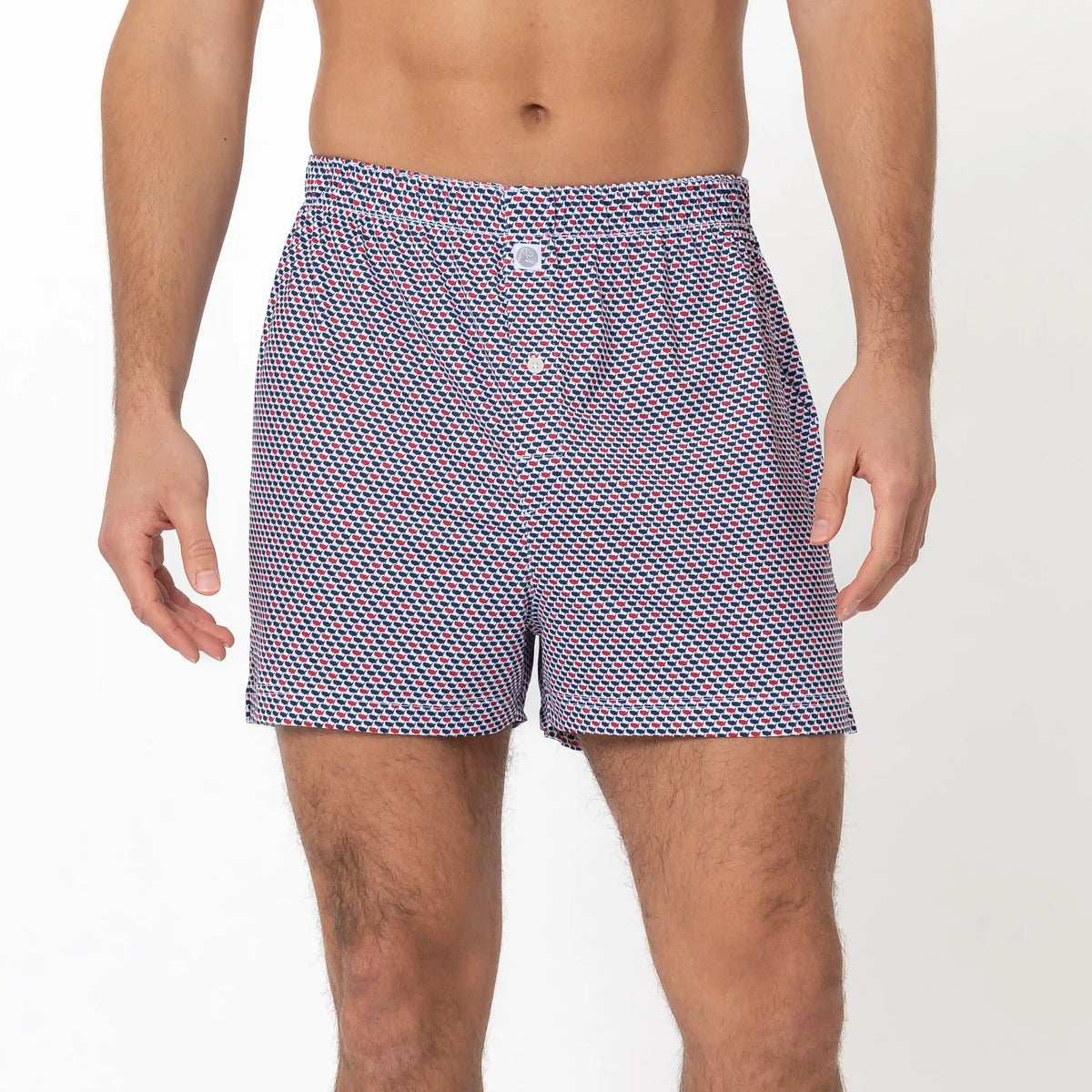 Breeze Performance Boxer | The 1776 - Admiral Navy/Classic Red