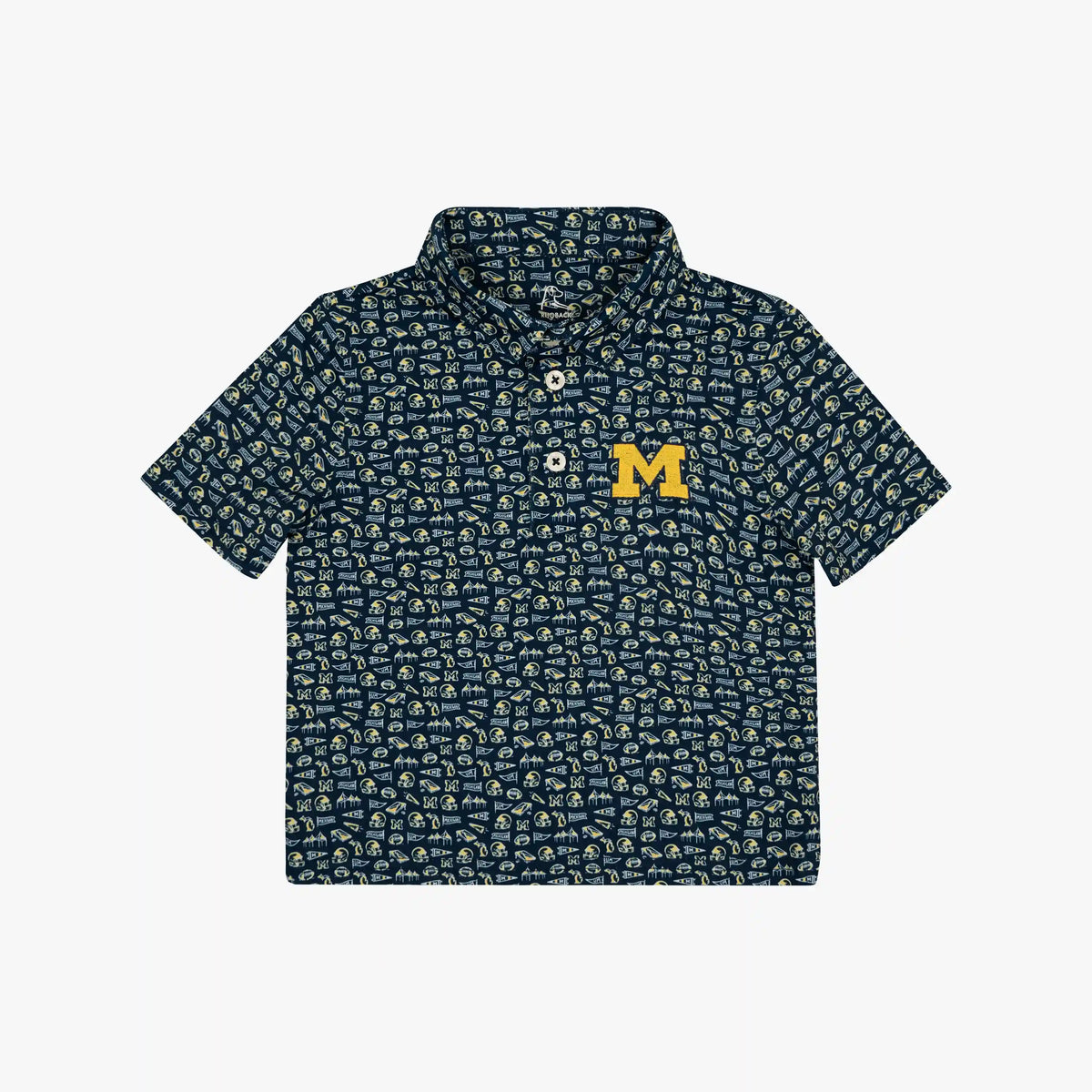 The Lil' Michigan Gameday 2.0 | Collegiate Polo | The Michigan Gameday 2.0 - Indigo Blue/White - 1