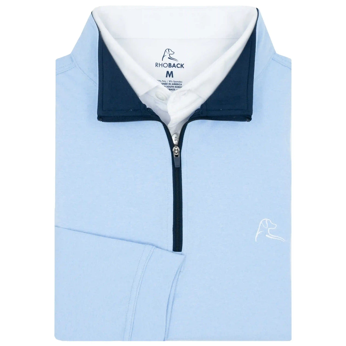 Heather Performance Q-Zip | Heather - Baby Blue/Air Blue