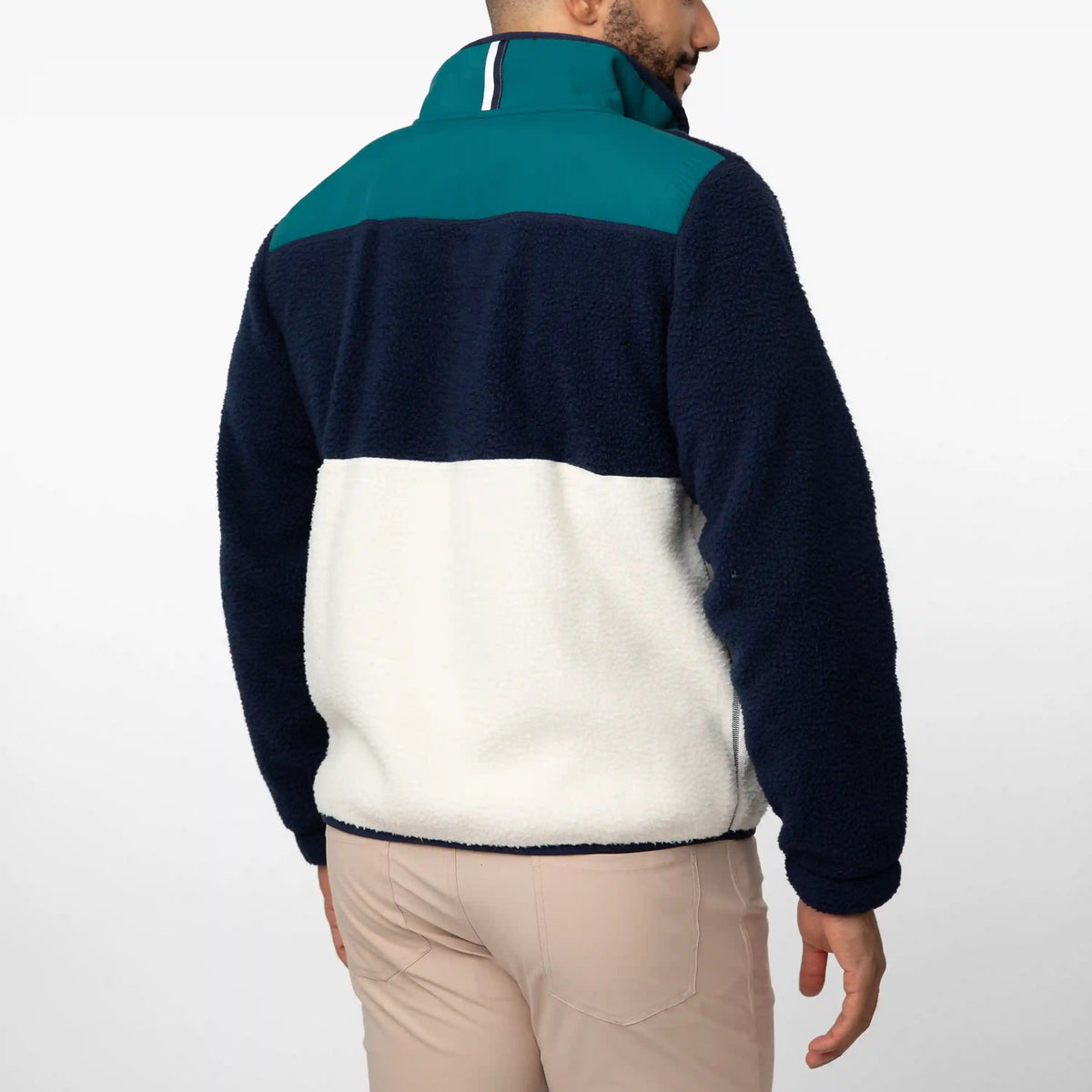 Summit Crest Full-Zip Jacket | Colorblock - Fleet Navy/Ivory - Midnight Green
