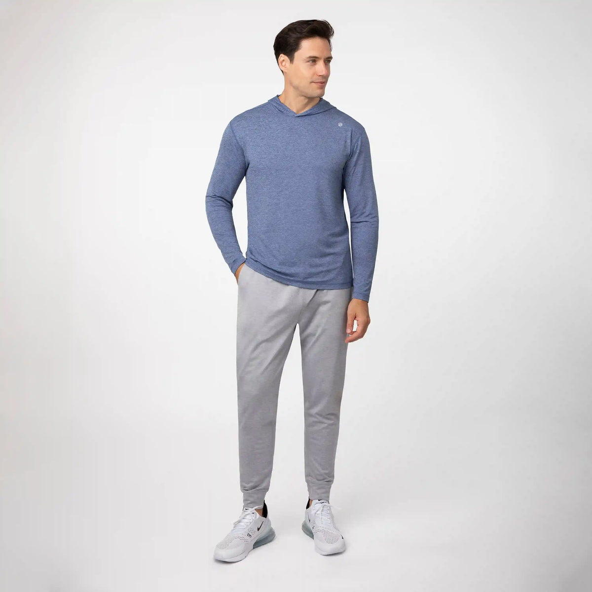 Blitz Tech Hoodie 2.0 | Heather - Coastal Blue/Oxford Blue
