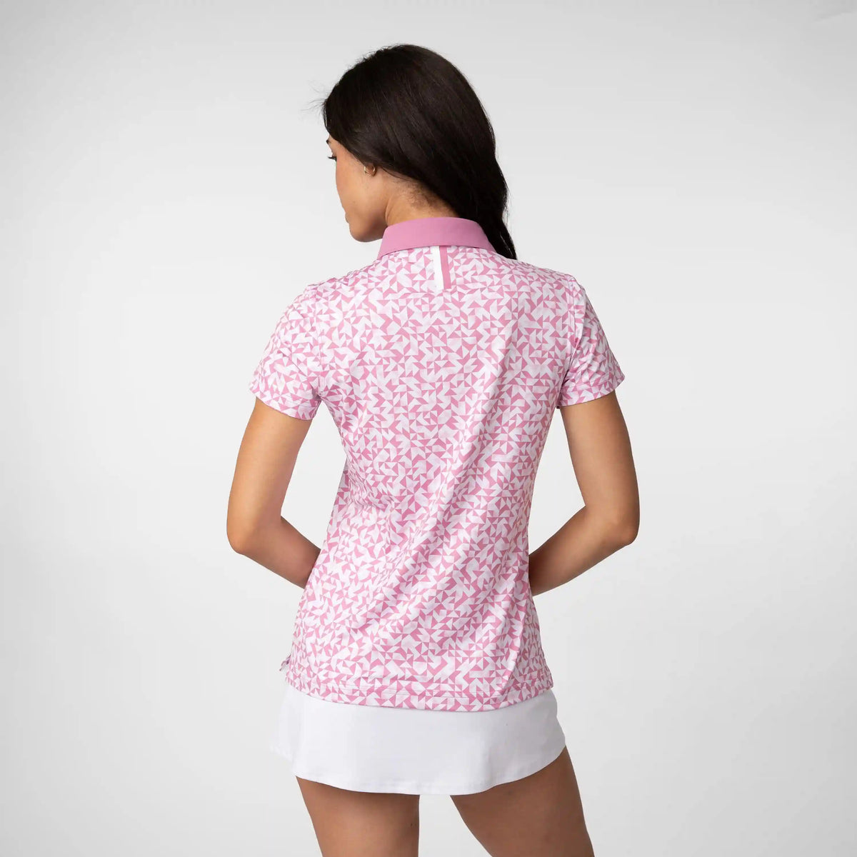 Prime Performance Polo | The Prime - Cashmere Pink/White