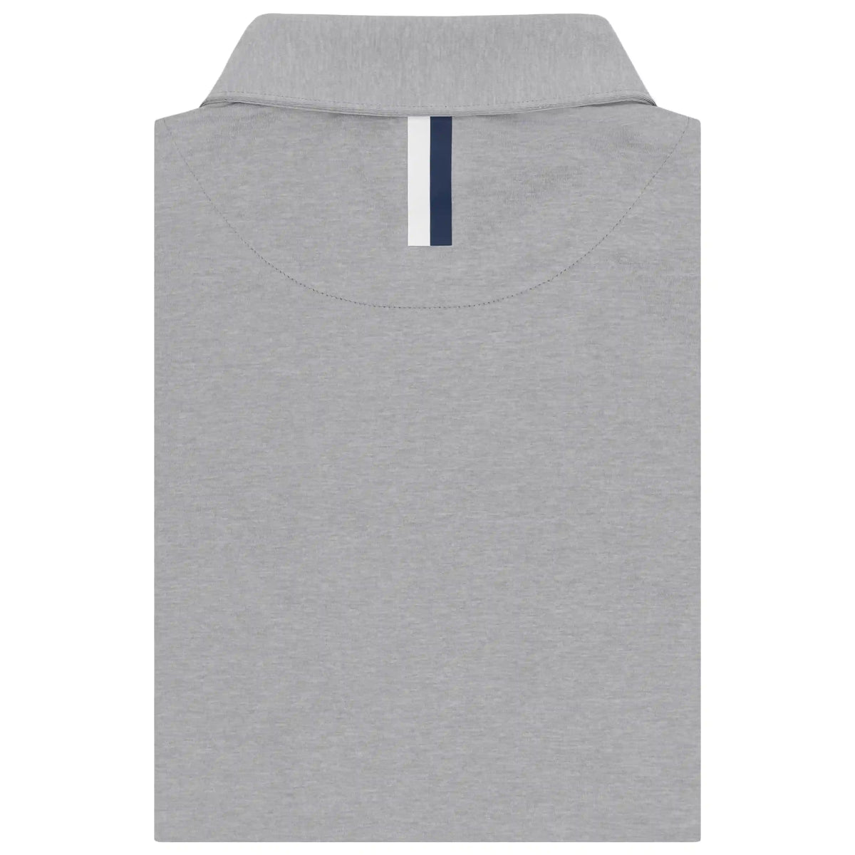 Heather | Long Sleeve Performance Polo | Heather - Stainless Steel/White
