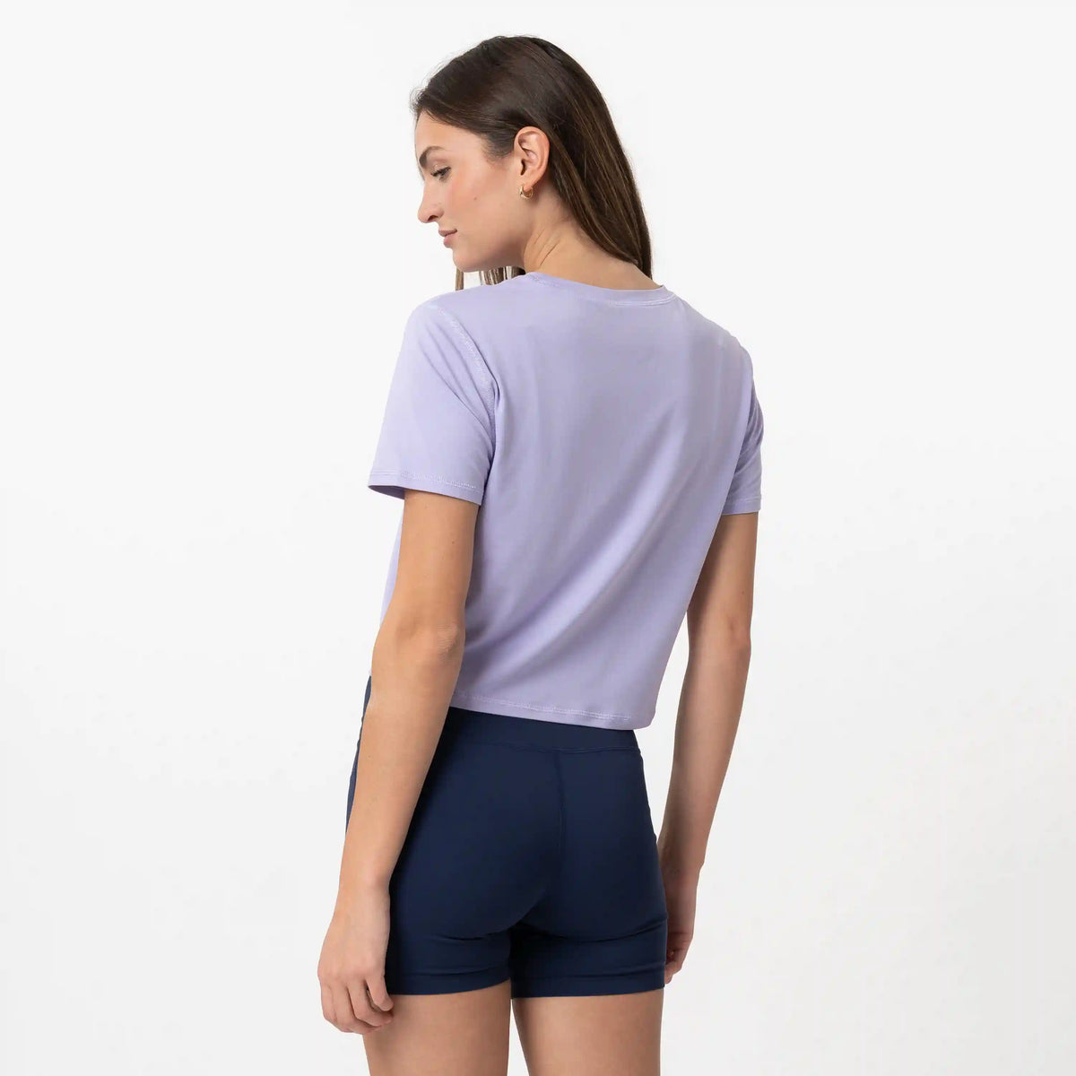 Drift Performance Crop Tee | Solid - Lavender