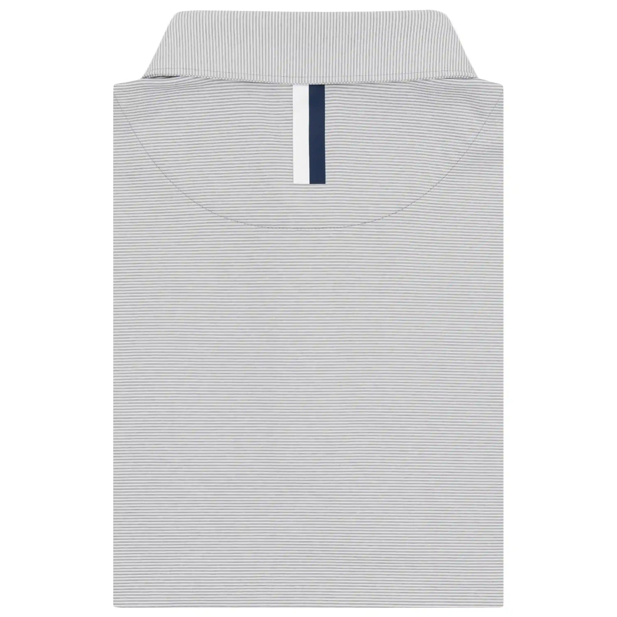 The Whaler Heather Stripe | Long Sleeve Performance Polo | The Whaler Heather Stripe - Stainless Steel/White