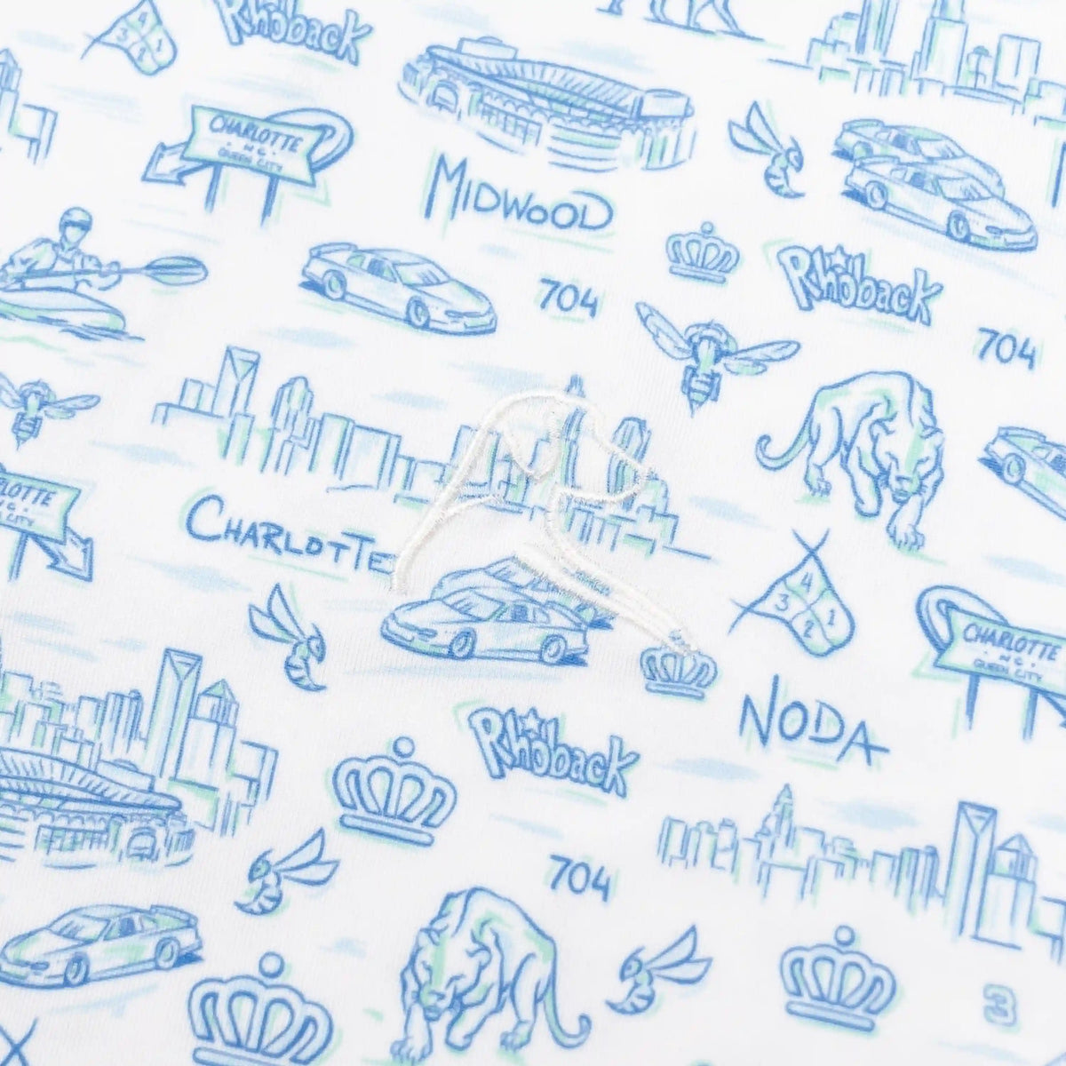 The Mint City | Performance Polo | The Mint City - Caicos Blue/White