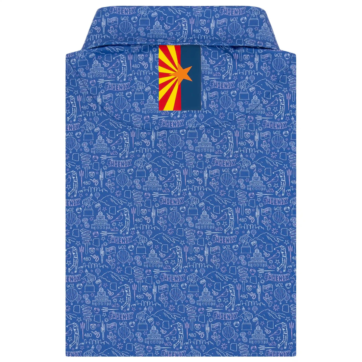 The PHX | Performance Polo | The PHX - Bunker Blue/White - AZ