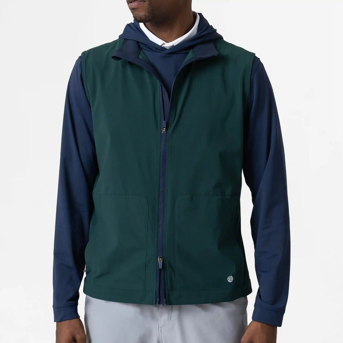 Brookline Lightweight Vest | Solid - Ponderosa Green/Fleet Navy
