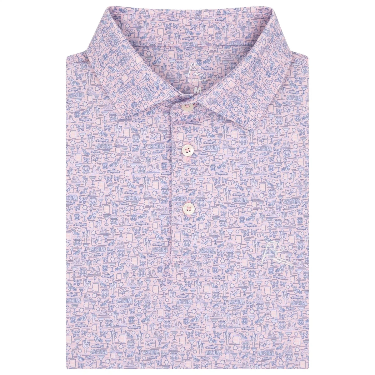 The Arizona | Performance Polo | The Arizona - Lotus Pink/Bunker Blue