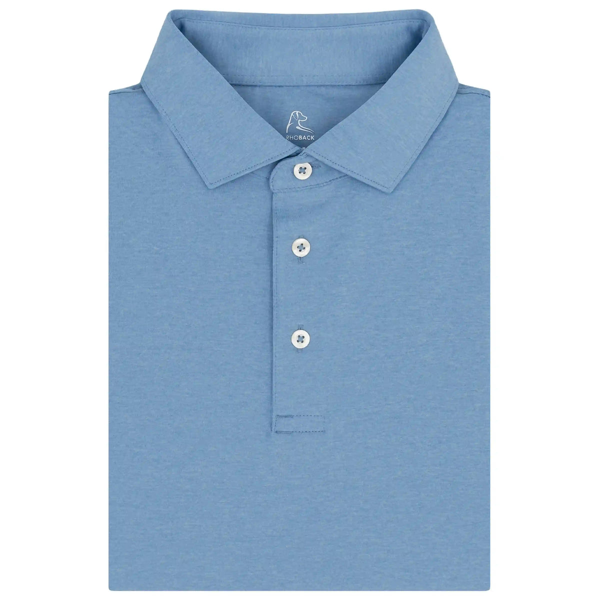 Heather | Performance Polo | Heather - Potomac Blue/Baby Blue