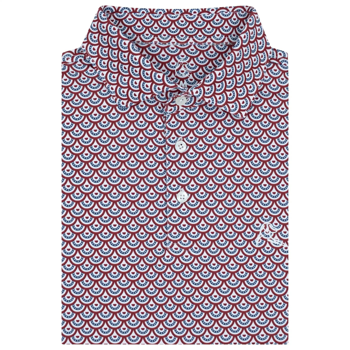 The Bunting | Performance Polo | The Bunting - White/Flag Red
