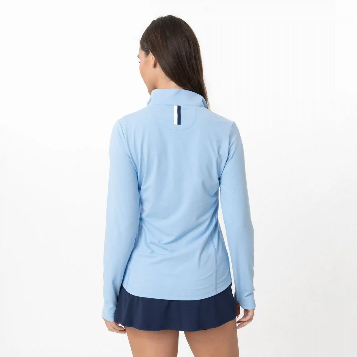 Heather Performance Q-Zip | Heather - Baby Blue/Air Blue