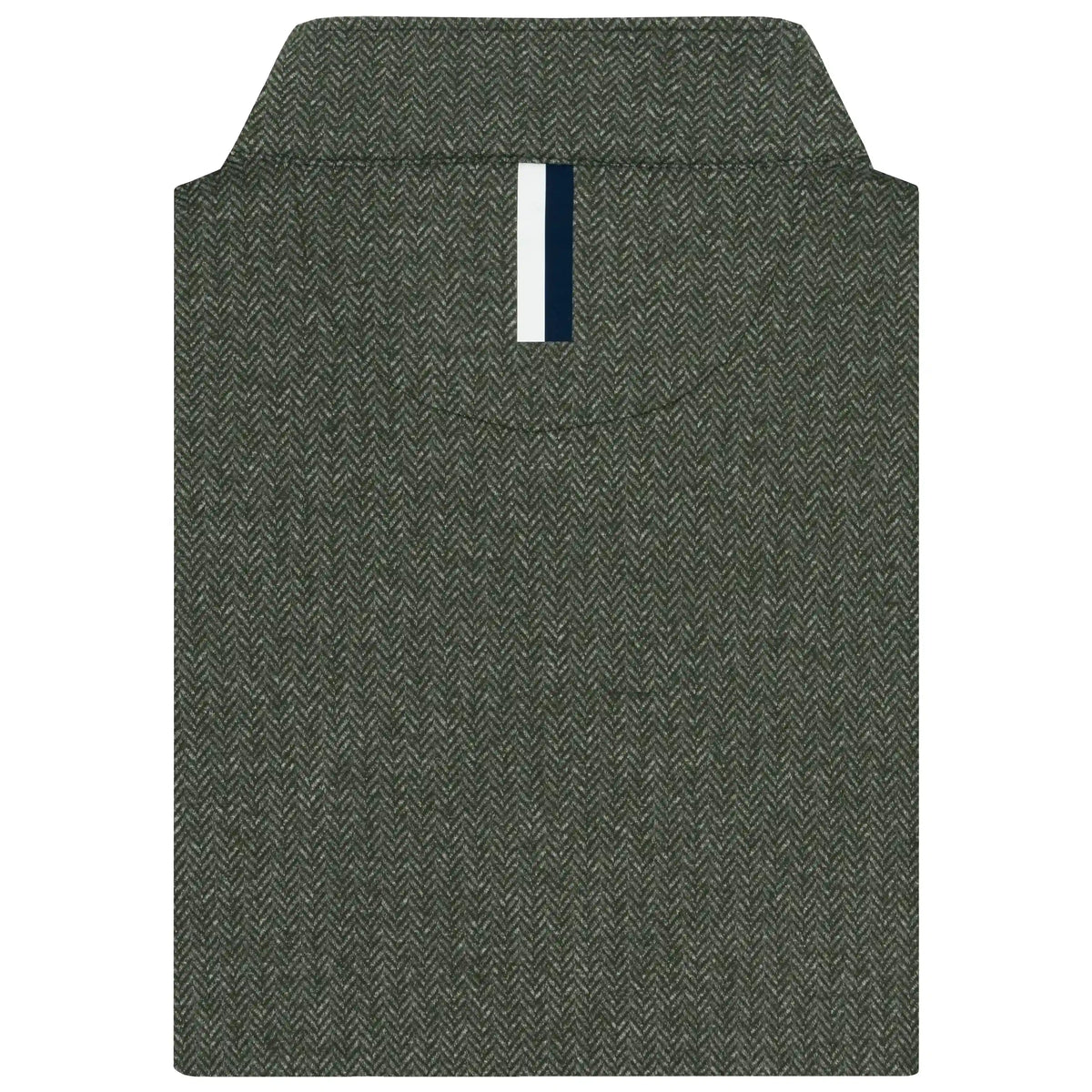 Herringbone Jacquard Performance Q-Zip | The Herringbone Jacquard - Dark Olive/White