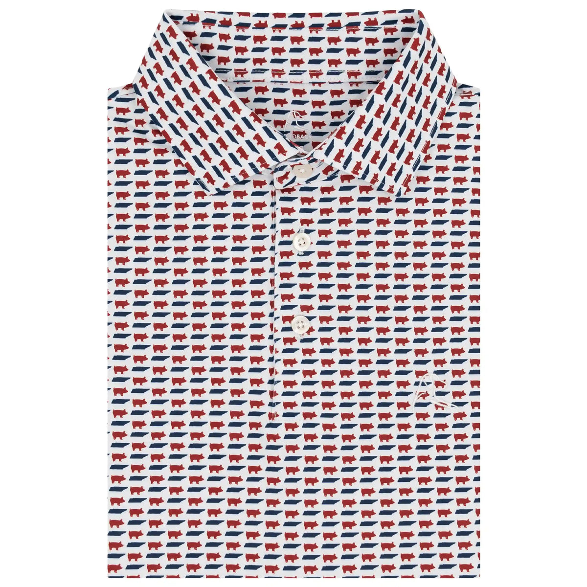 The Tennessee BBQ | Performance Polo | The Tennessee BBQ - White/Bold Red - TN
