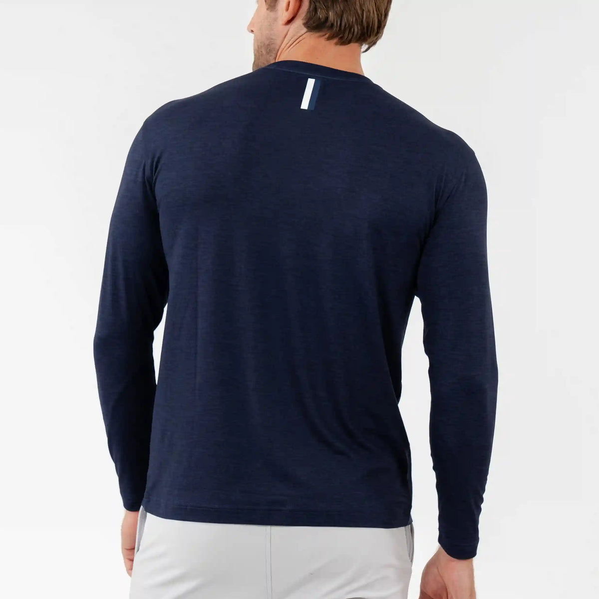 Tailwind Performance Long Sleeve Tee | Heather - Fleet Navy/Nightshade