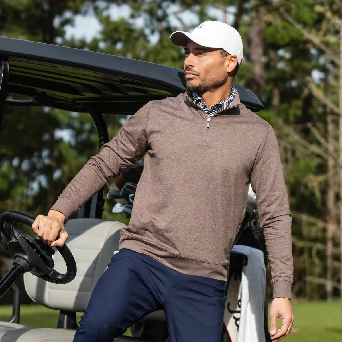 Pace Q-Zip Pullover | Heather - Greyhawk/Dark Taupe