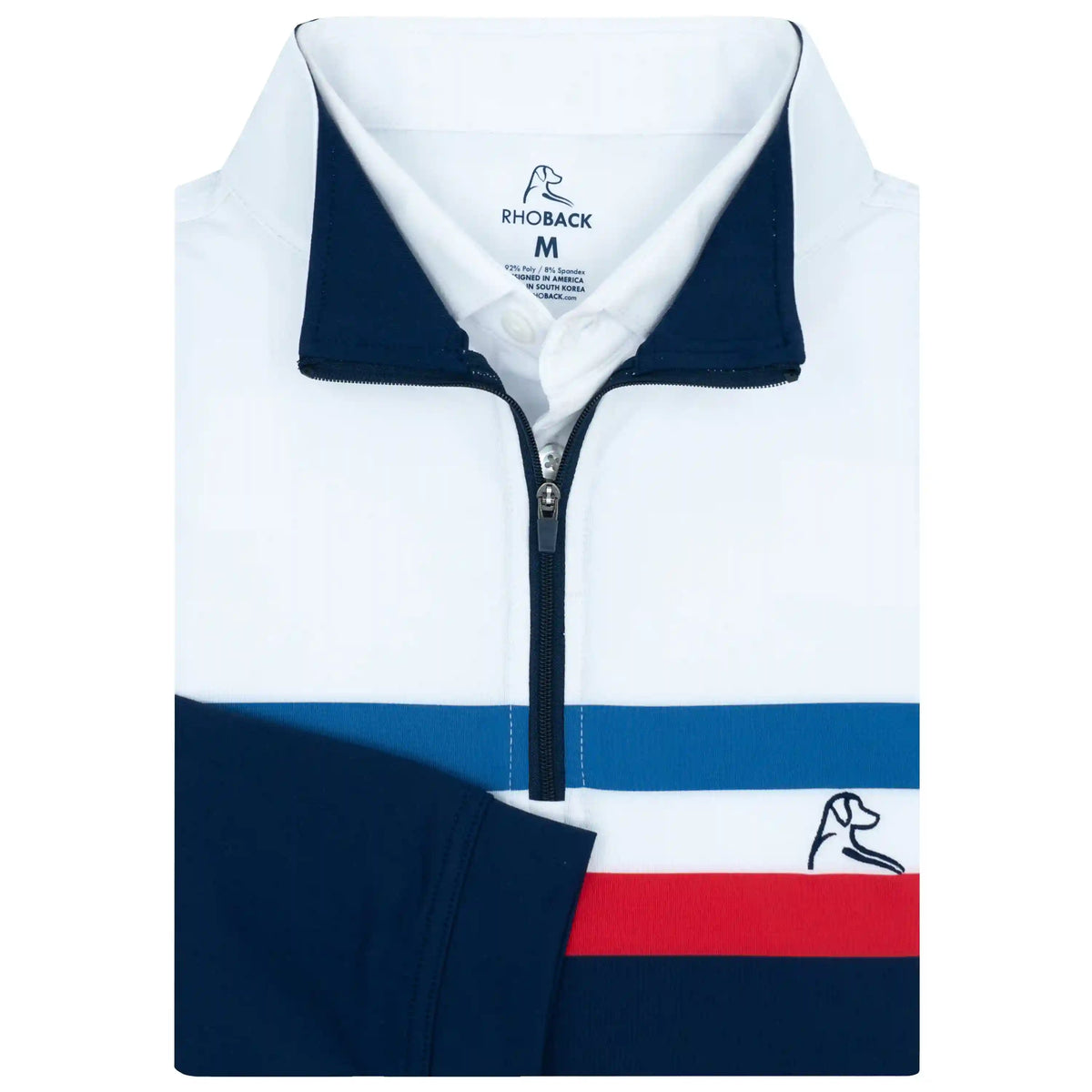 Horizon Block Performance Q-Zip | The Horizon Block - Fleet Navy/White/Short Stop Blue - USA