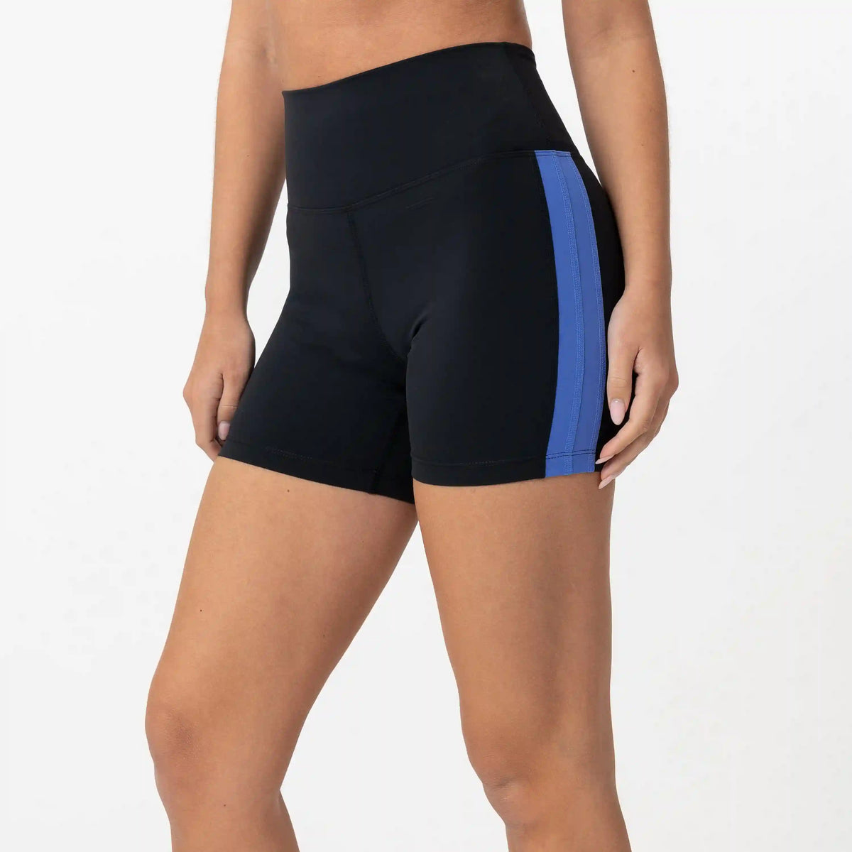 Vista Biker Short | Solid - Midnight Black - Bunker Blue