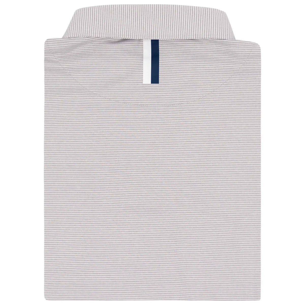 The Whaler Heather Stripe | Long Sleeve Performance Polo | The Whaler Heather Stripe - Lunar Grey/White