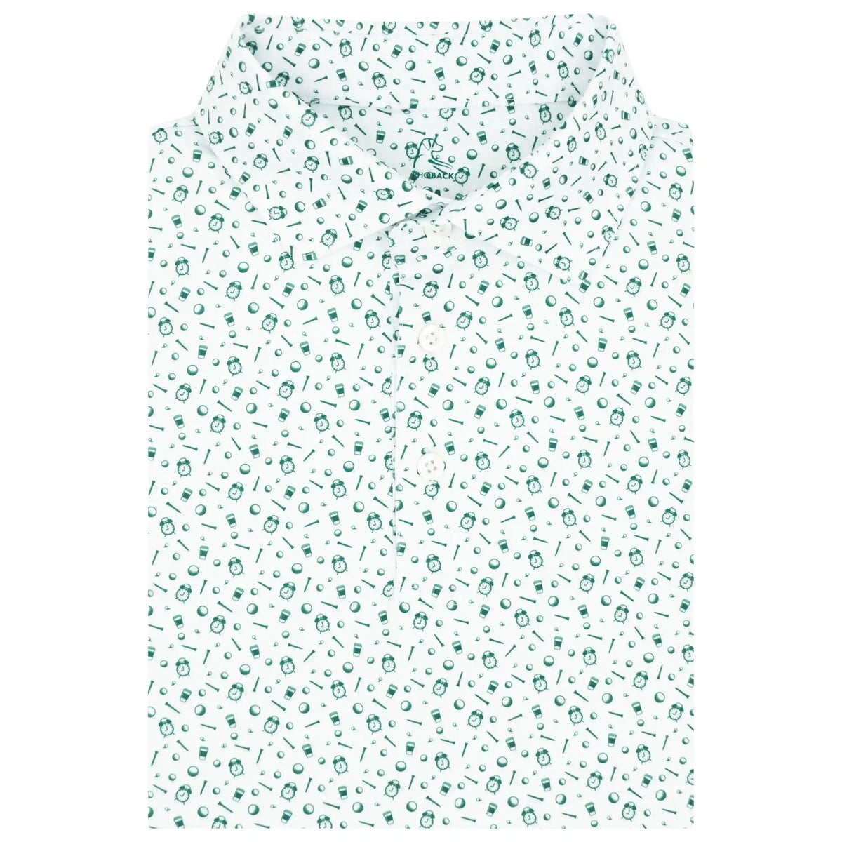 The Tee Time | Performance Polo | The Tee Time - White/Fairway Green