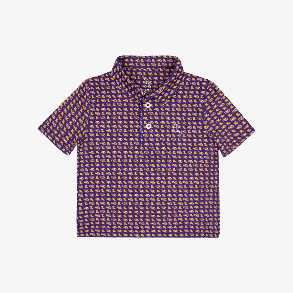 The Lil' LSU Eye Of The Tiger 2.0 | Collegiate Polo | The LSU Eye Of The Tiger 2.0 - Reauxback Purple/Honey Gold