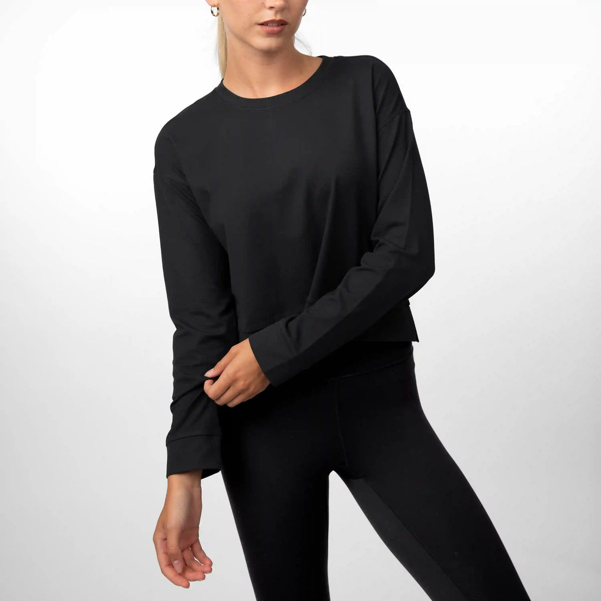 Tempo Crewneck | Solid - Midnight Black