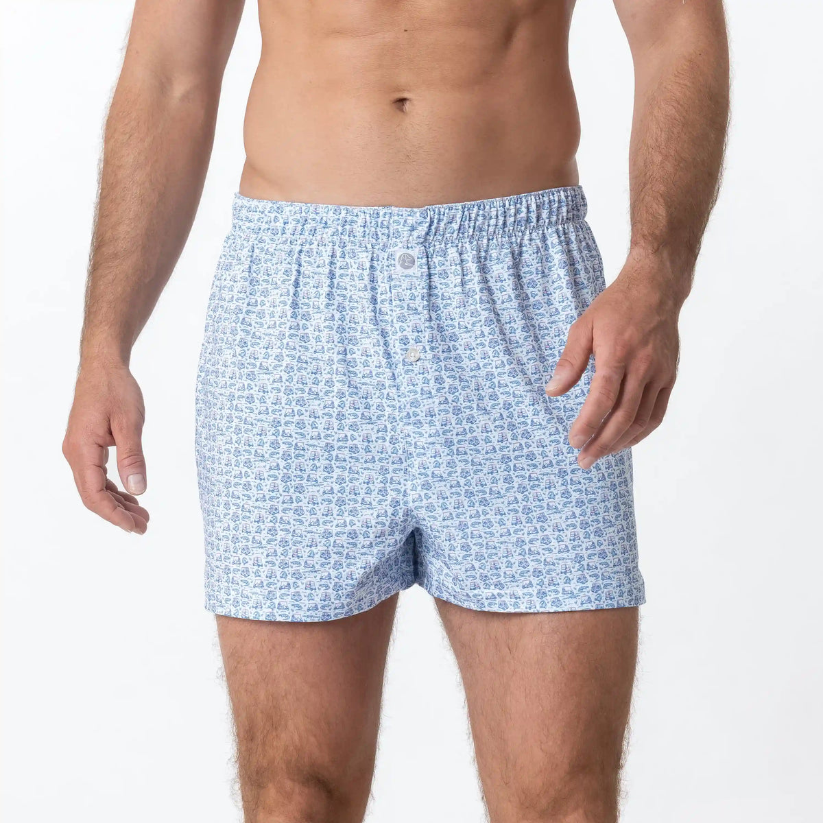 Breeze Performance Boxer | The Chubbs 3.0 - White/Bunker Blue