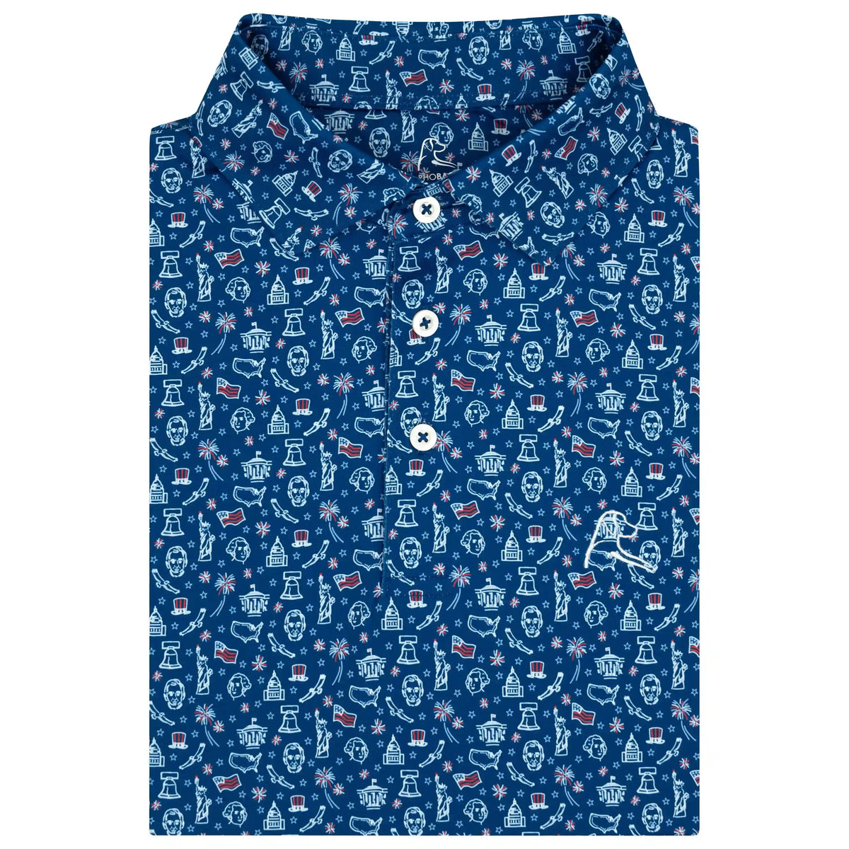 The American Dream | Performance Polo | The American Dream - Shoal Blue/White - USA
