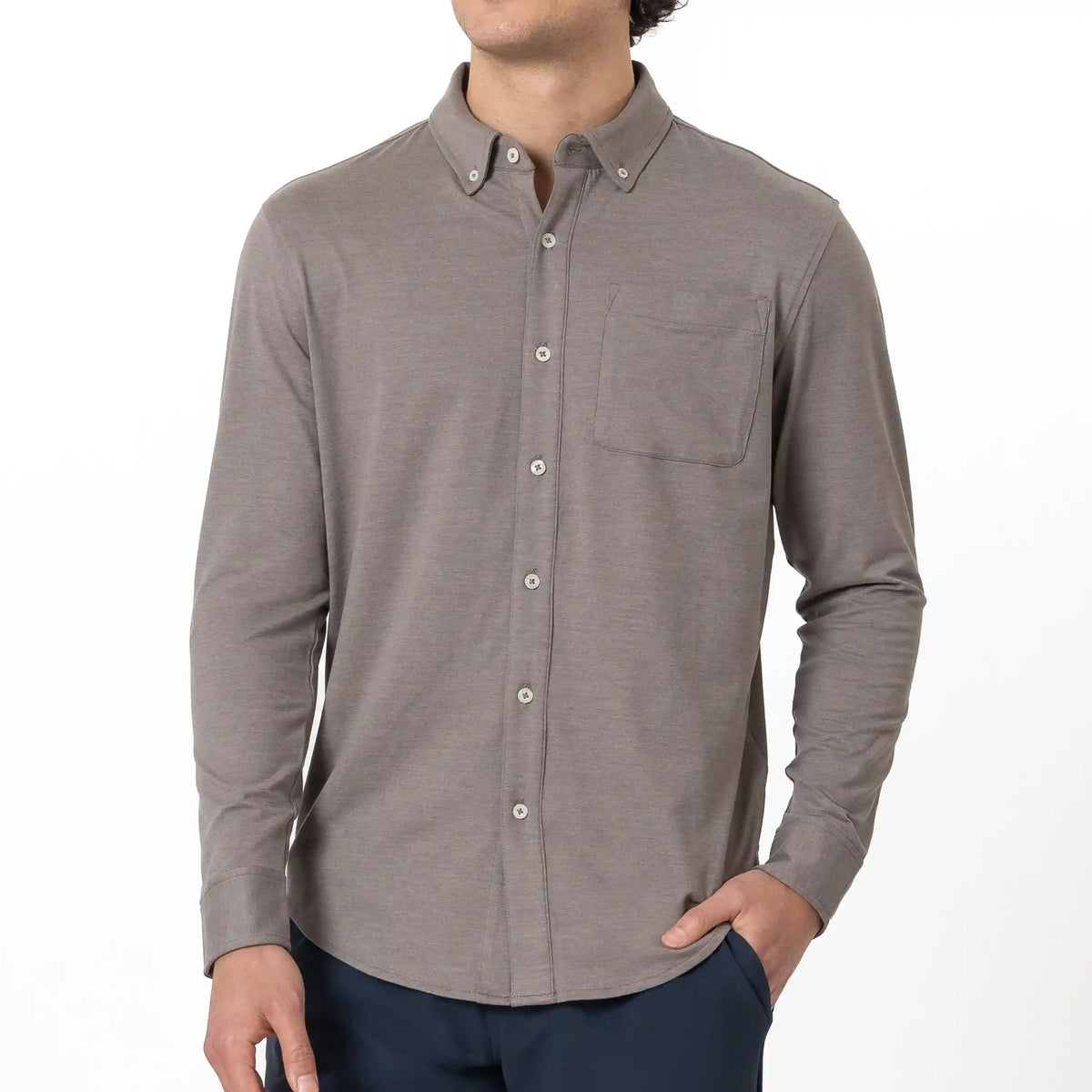 Tailwind Performance Sport Shirt | Heather - Greyhawk/Greyhawk