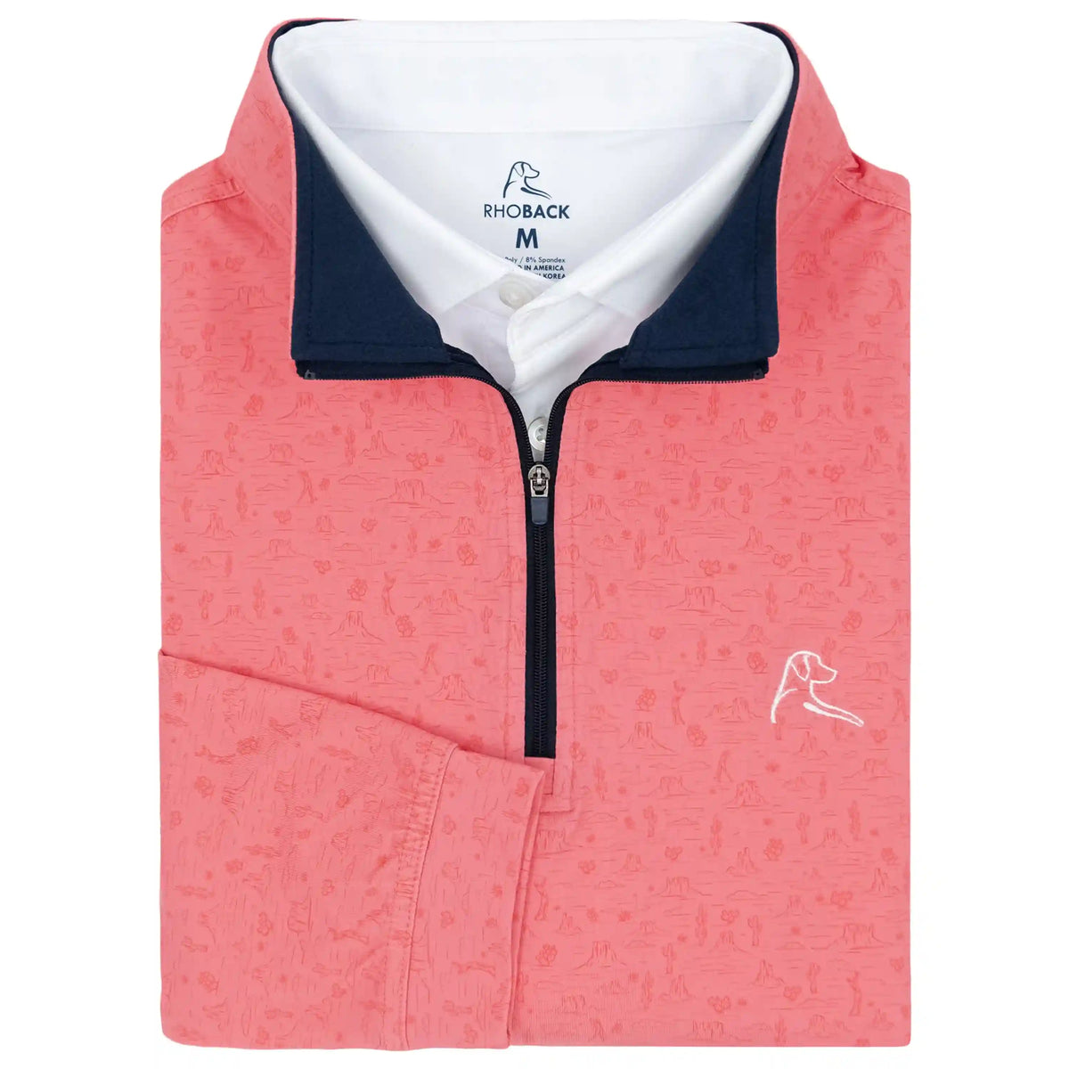 Prickly Putt Performance Q-Zip | The Prickly Putt - Washed Red - AZ