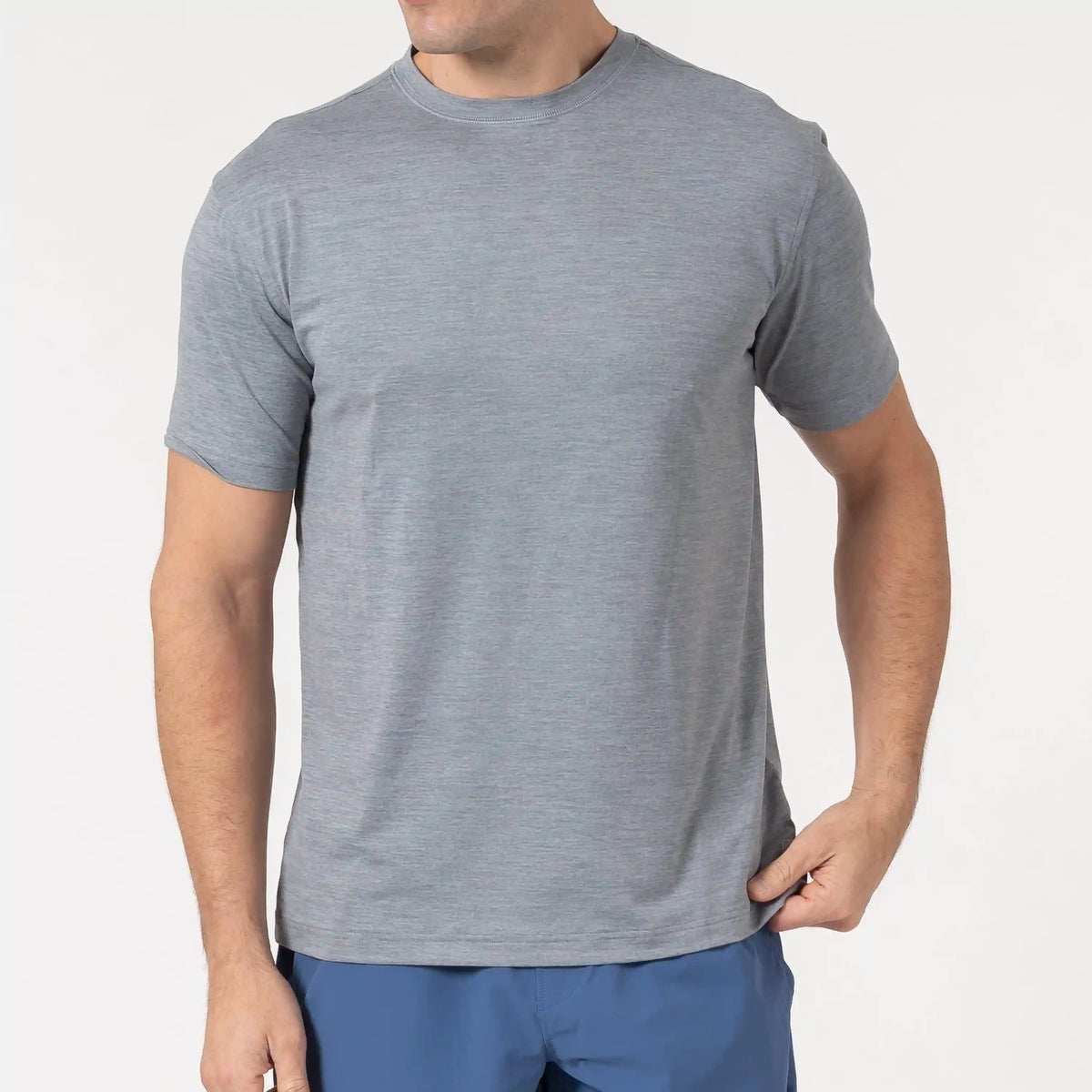 Tailwind Performance Tee | Heather - Stainless Steel/Thunder Grey