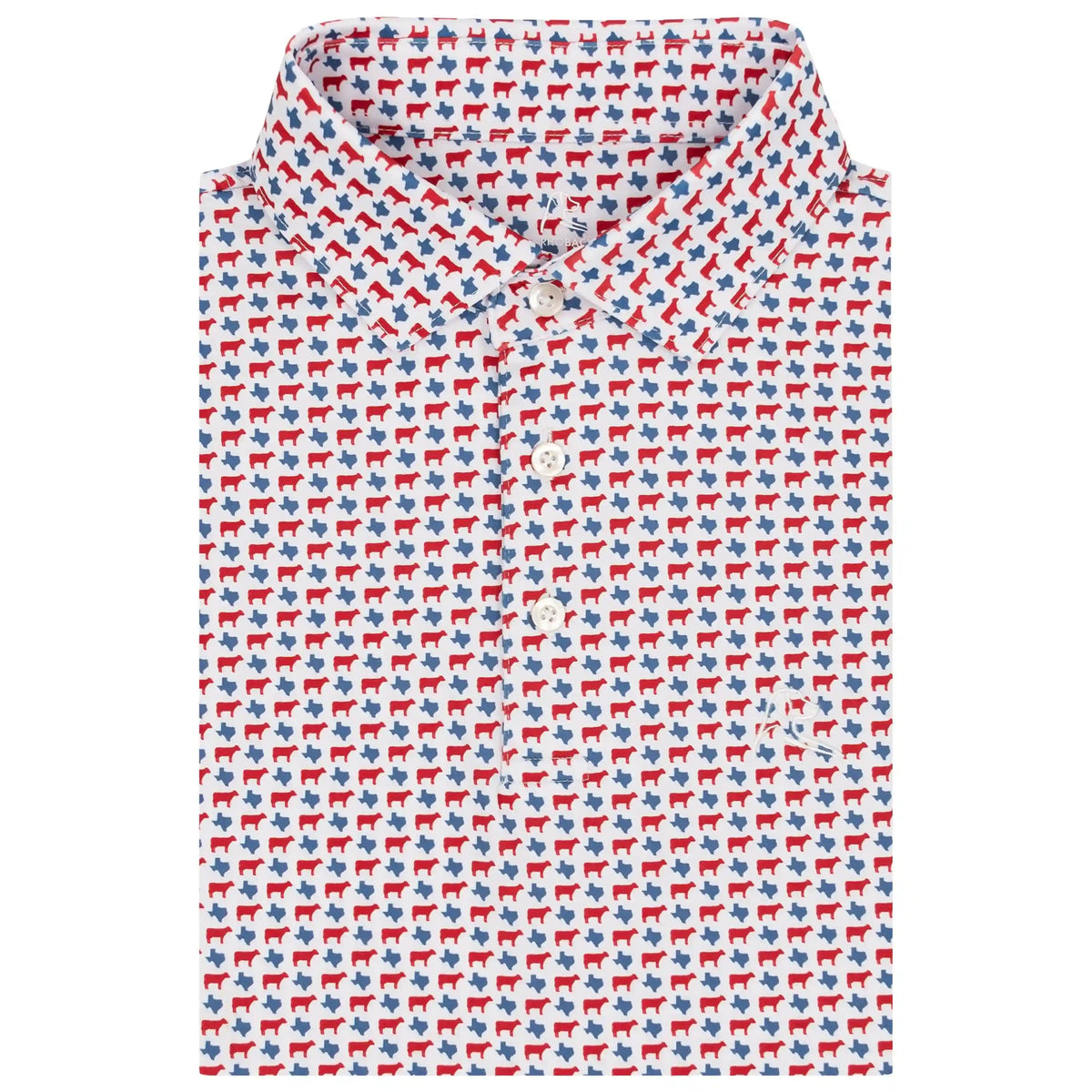 The Texas BBQ | Performance Polo | The Texas BBQ - White/Roar Red - TX