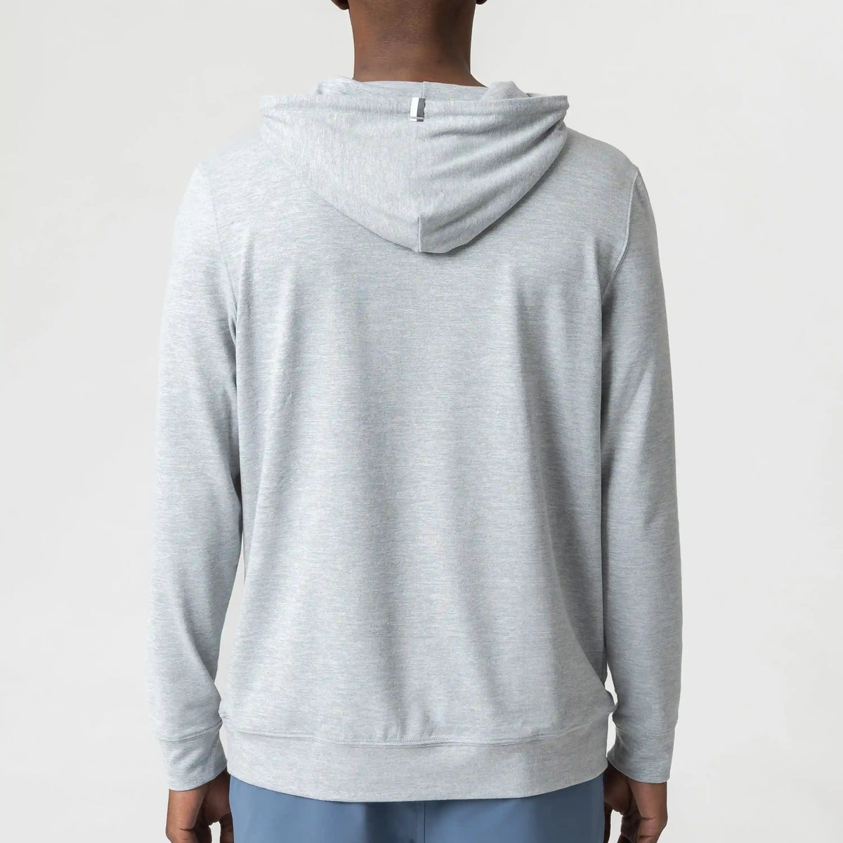 Hesi Performance Hoodie | Heather - Stainless Steel/White