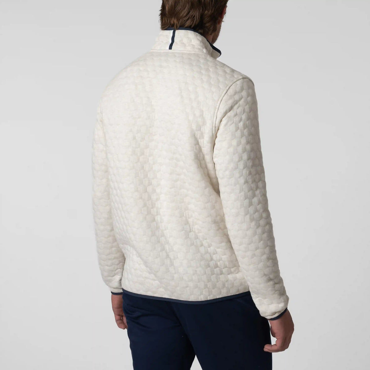 Hex Q-Snap Pullover | Heather - Ivory