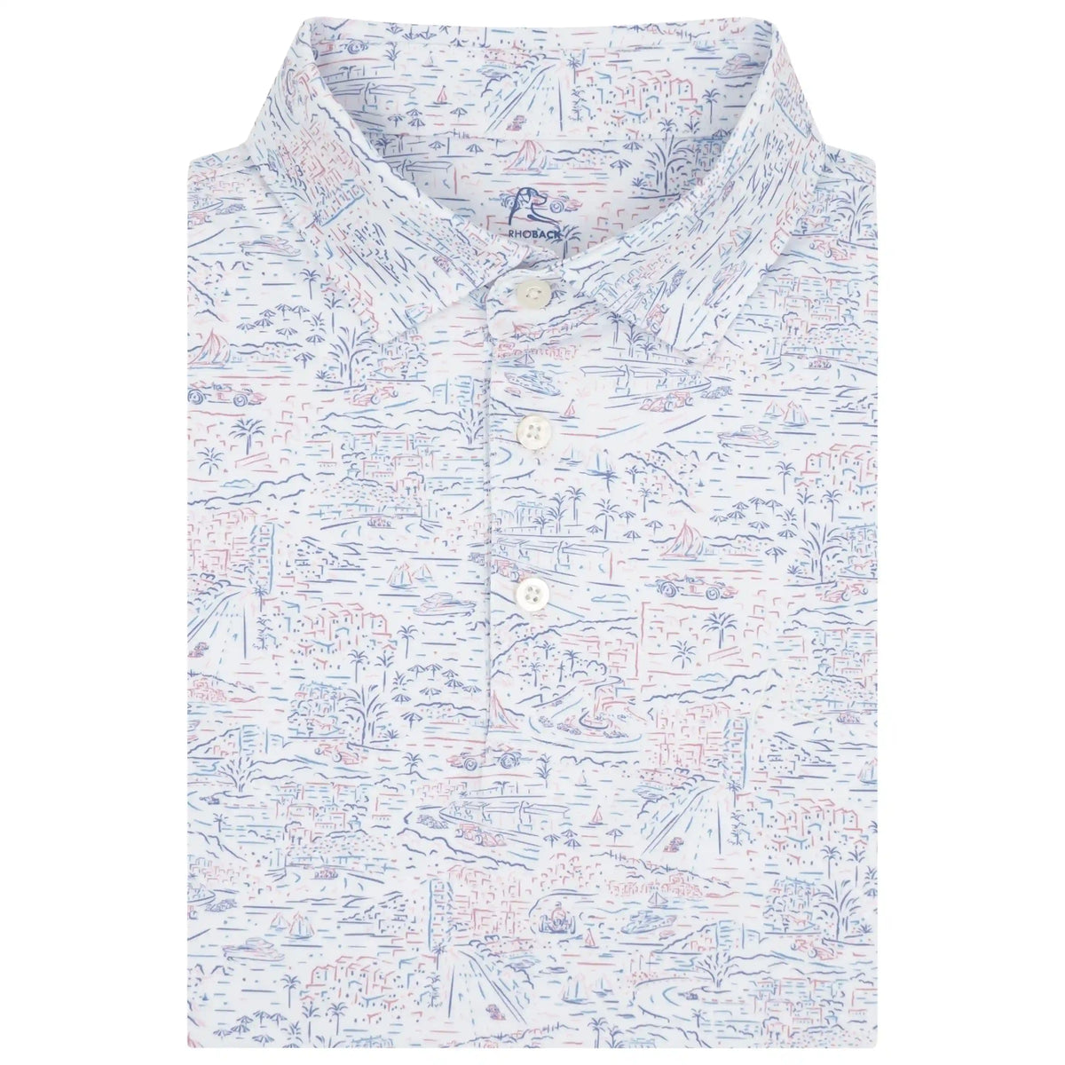 The Monte Carlo | Performance Polo | The Monte Carlo - White/Dusk Blue