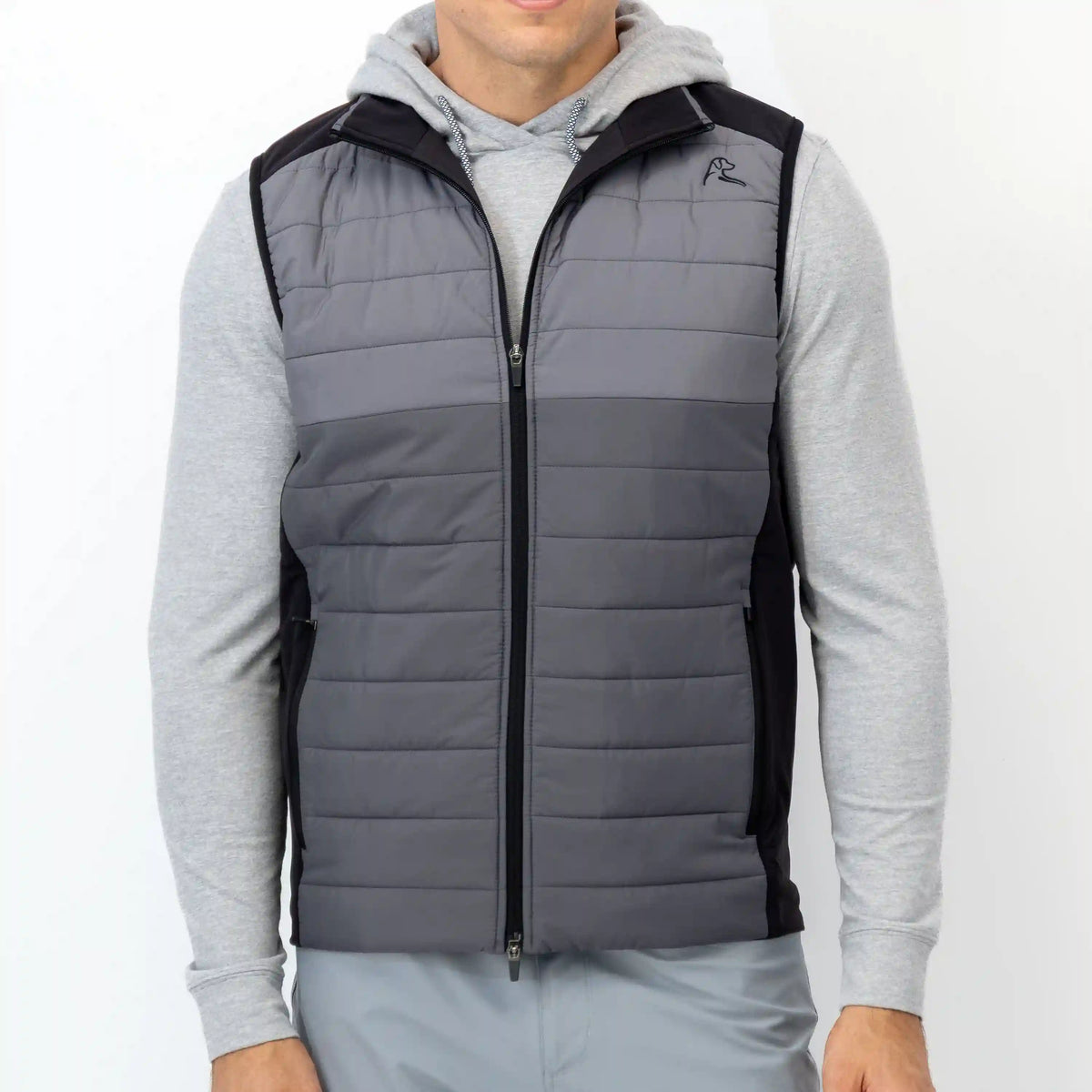 Fulton Performance Vest | The Triple Block - Charcoal Grey/Boulder Grey/Midnight Black