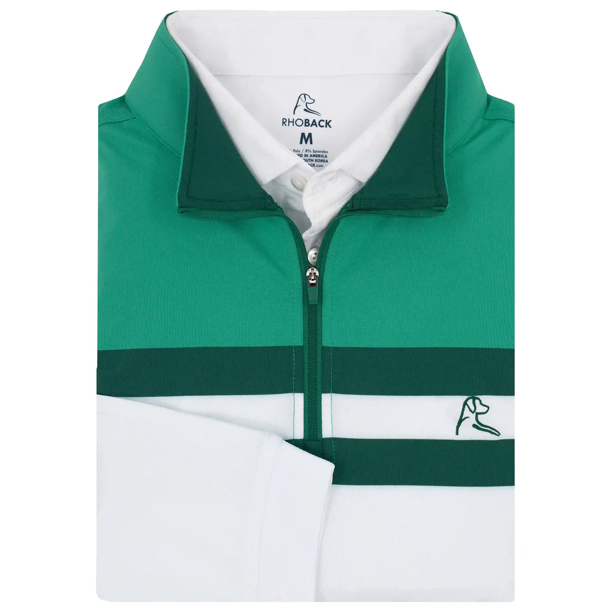 Horizon Block Performance Q-Zip | The Horizon Block - White/Lily Pad Green/Fairway Green