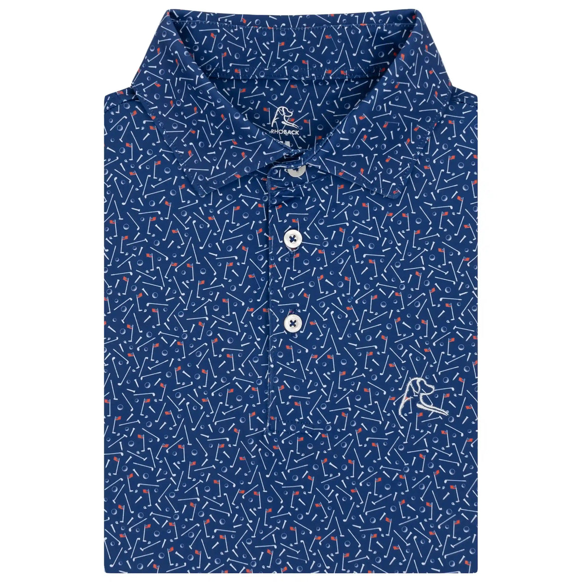 The Mulligan | Performance Polo | The Mulligan - Deep Blue/White - USA