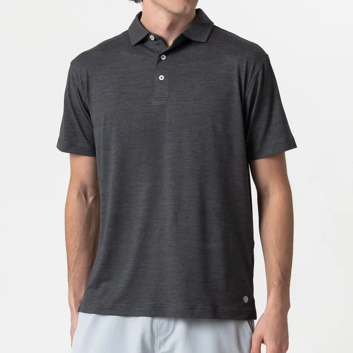 Tailwind Performance Polo | Heather - Charcoal Grey/Ash Grey