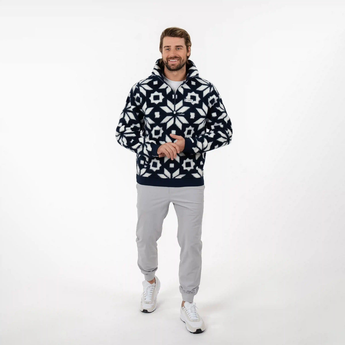 Summit Fleece Pullover | The Snowfall - Fleet Navy/White