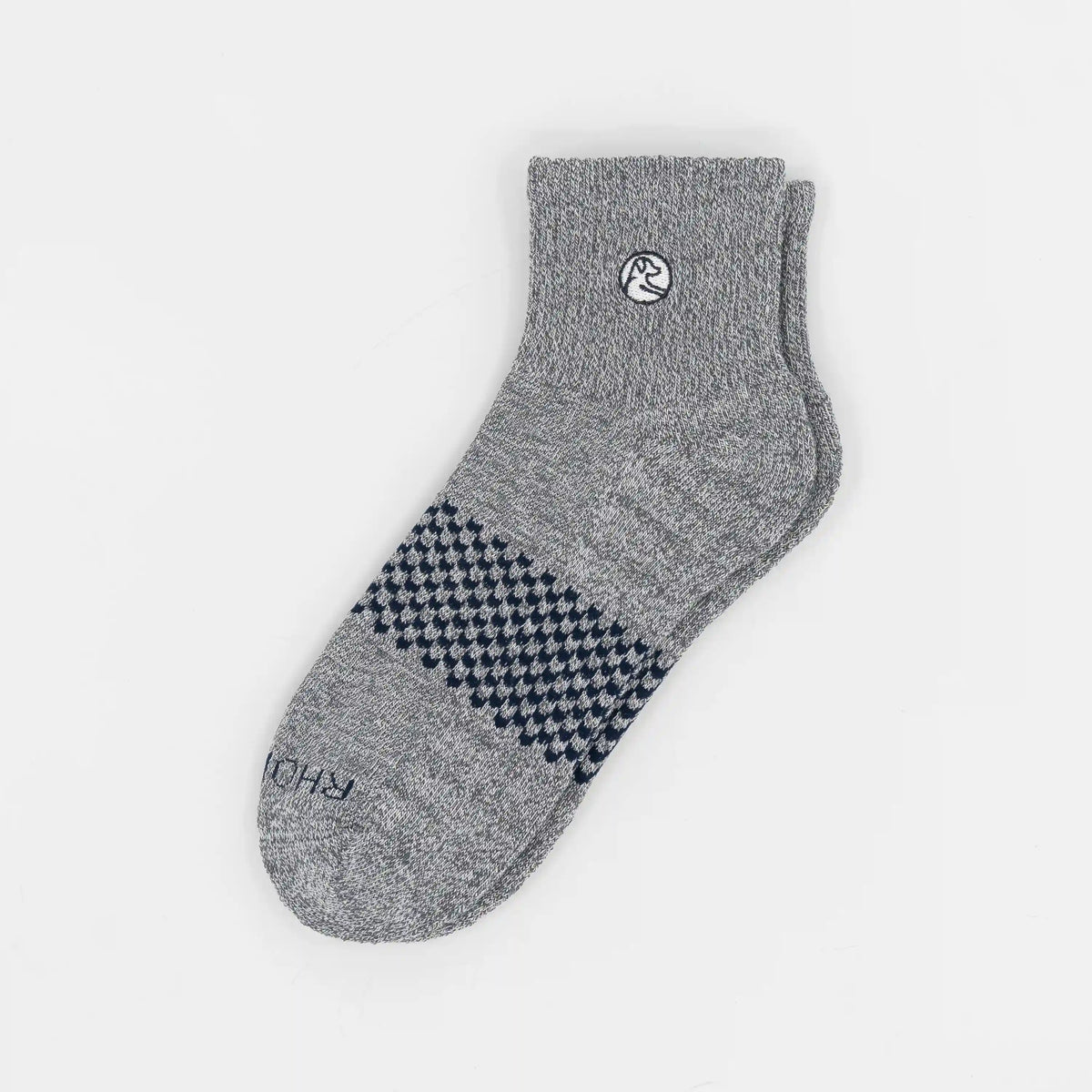 Stratus Performance Half Crew Socks | Heather - Charcoal Grey/White - Fleet Navy
