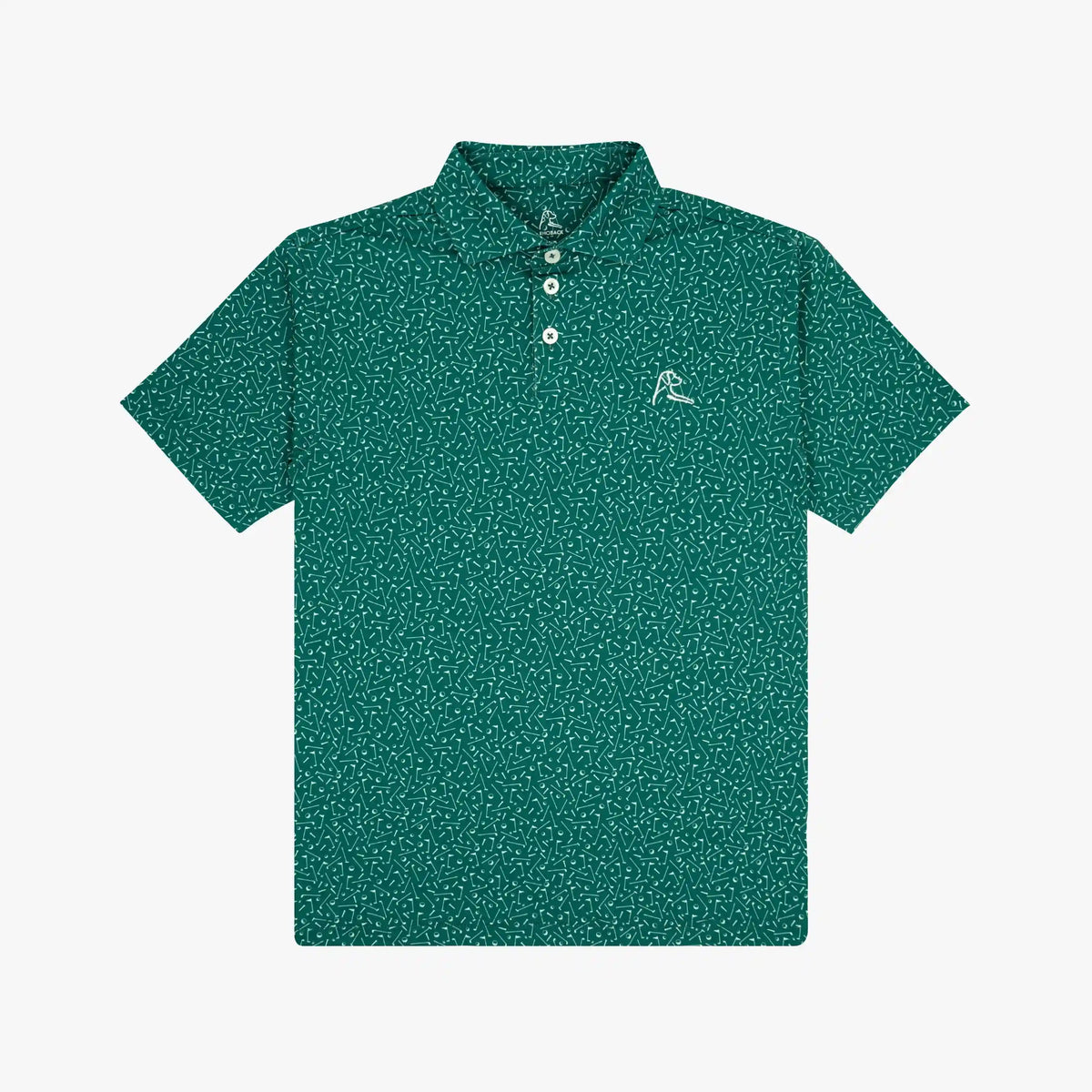 The Youth Mulligan | Performance Polo | The Mulligan - Fairway Green/White