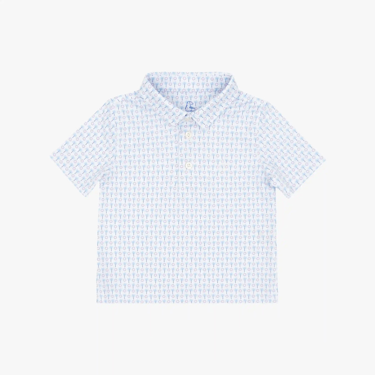 The Lil' Spring Ball | Performance Polo | The Spring Ball - White/Baby Blue