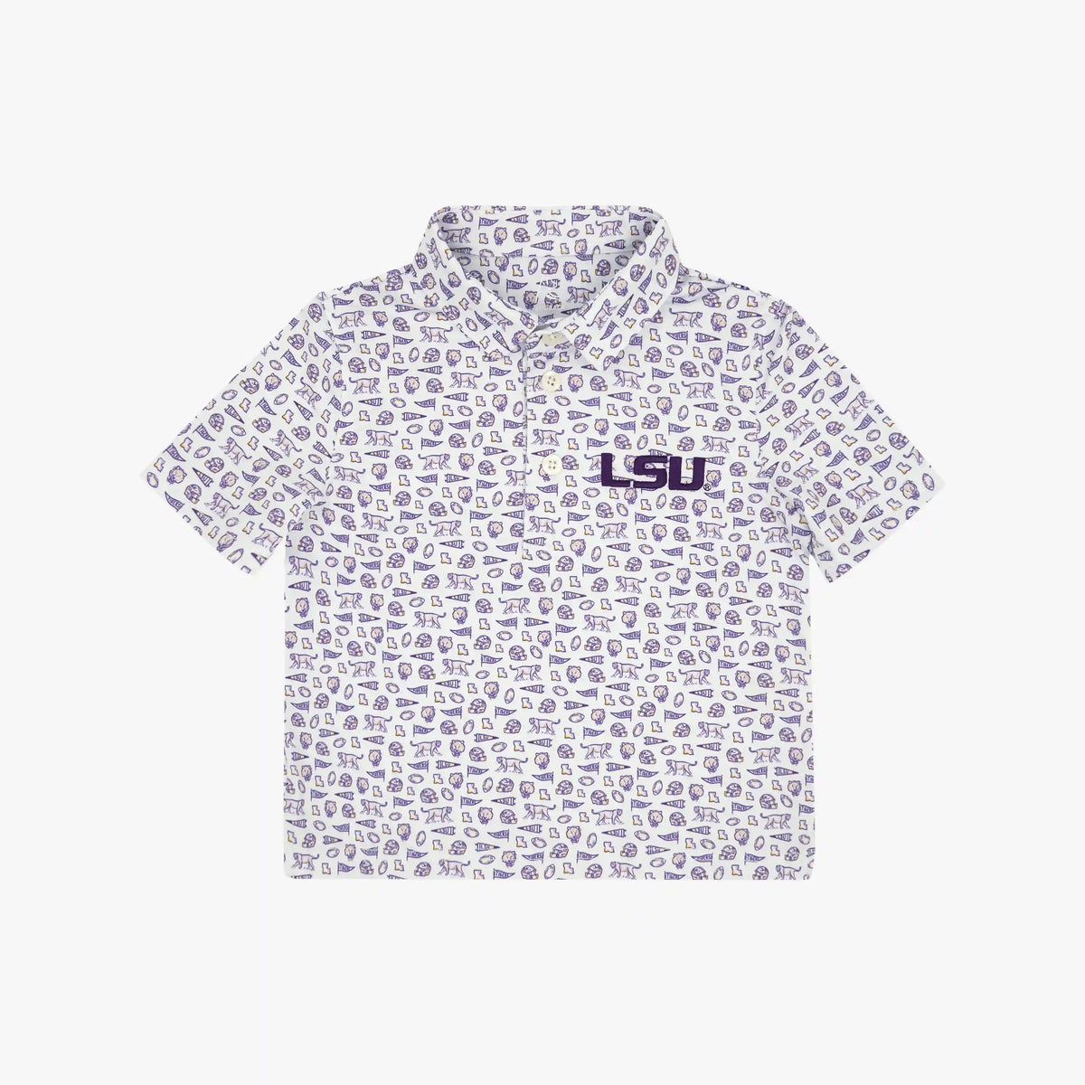 The Lil' LSU Gameday 2.0 | Collegiate Polo | The LSU Gameday 2.0 - White/Reauxback Purple - 1