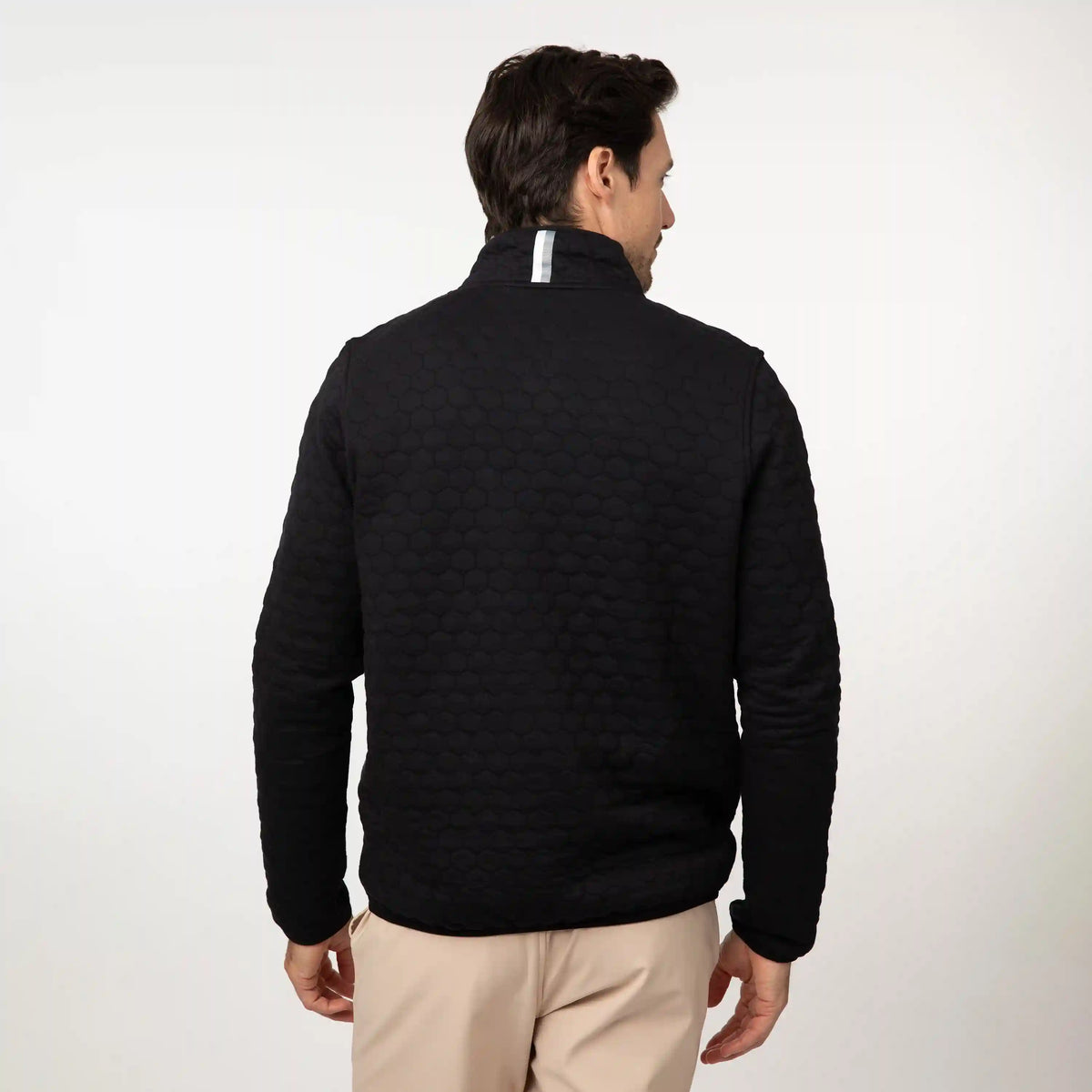 Hex Q-Snap Pullover | Solid - Midnight Black