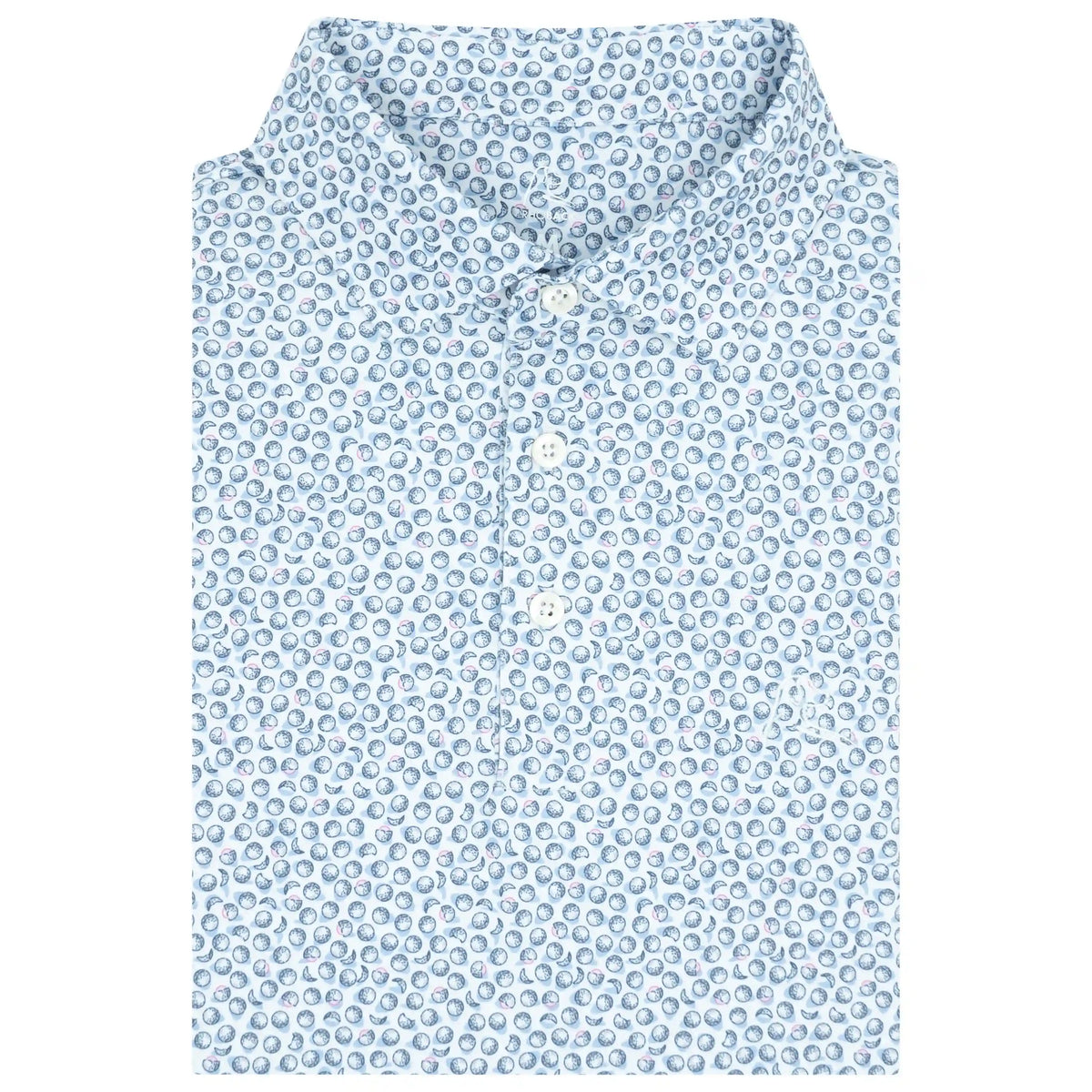 The Busted Ball | Performance Polo | The Busted Ball - White/Oxford Blue