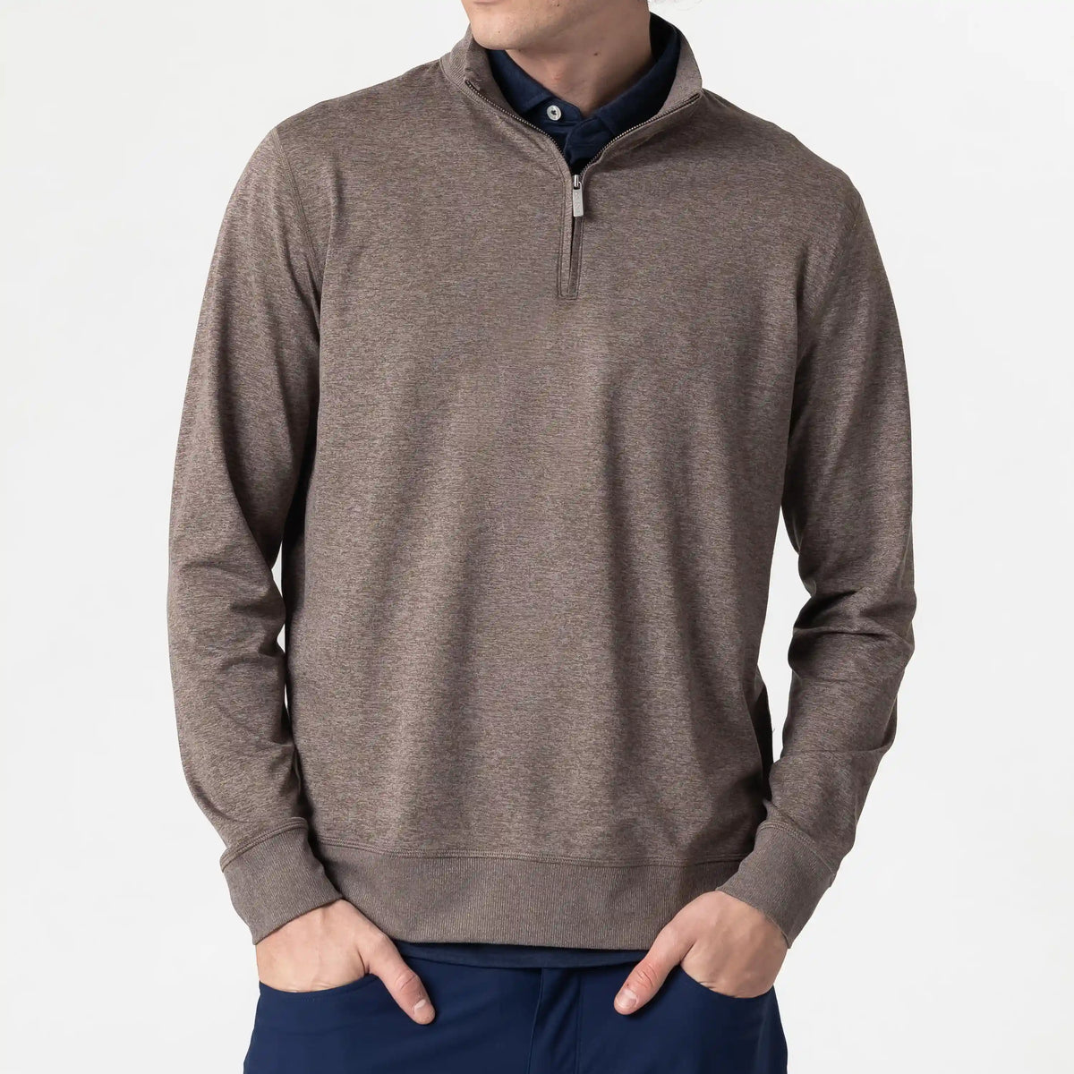 Pace Q-Zip Pullover | Heather - Greyhawk/Dark Taupe