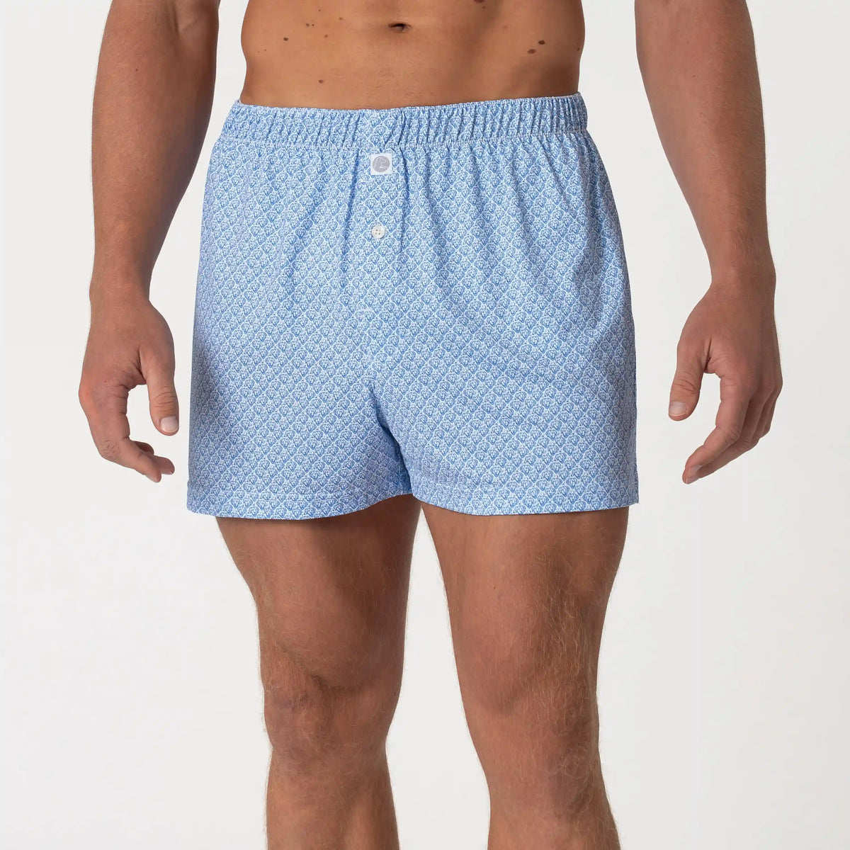Breeze Performance Boxer | The Biscuit - White/Caicos Blue
